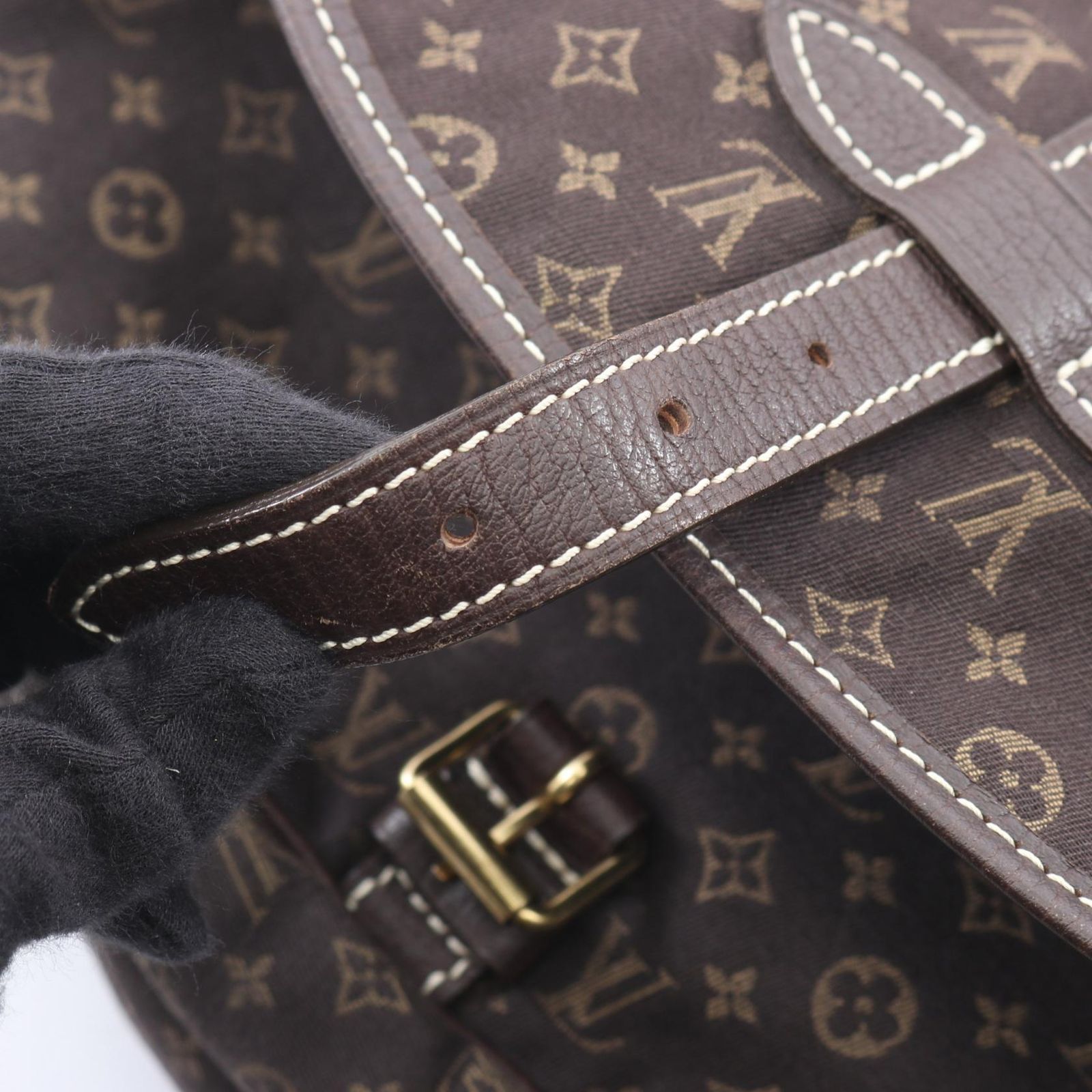ルイ・ヴィトン LOUIS VUITTON ショルダーバッグ ソミュール M95227 エベヌ キャンバス レザー ソミュール30 レディース Used A