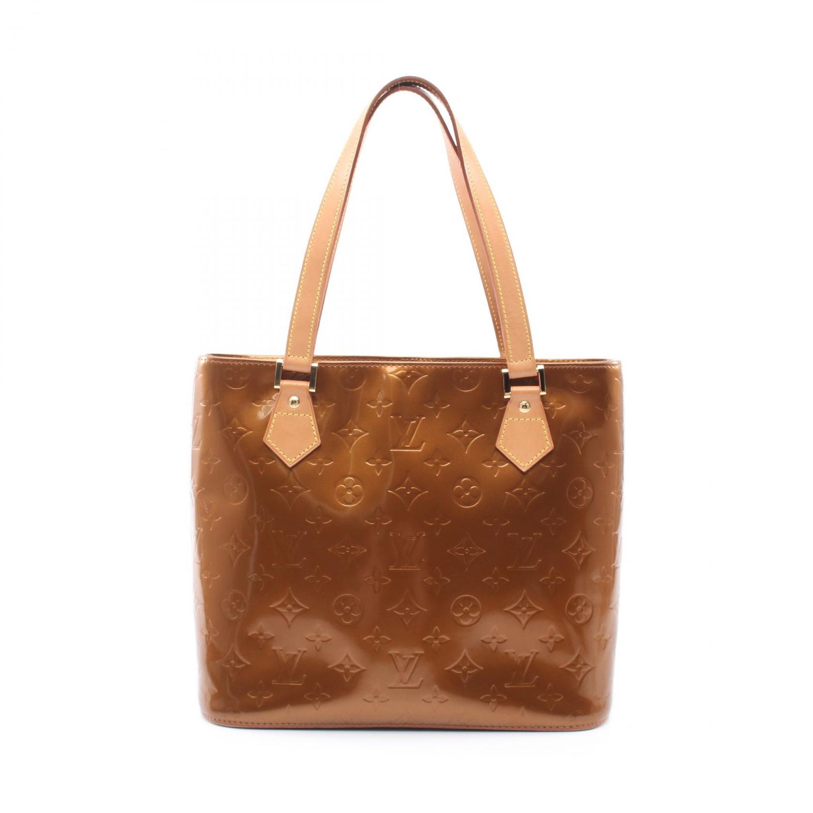 ルイ・ヴィトン LOUIS VUITTON トートバッグ ヒューストン M91122 ブロンズ レザー ヒューストン レディース Used A