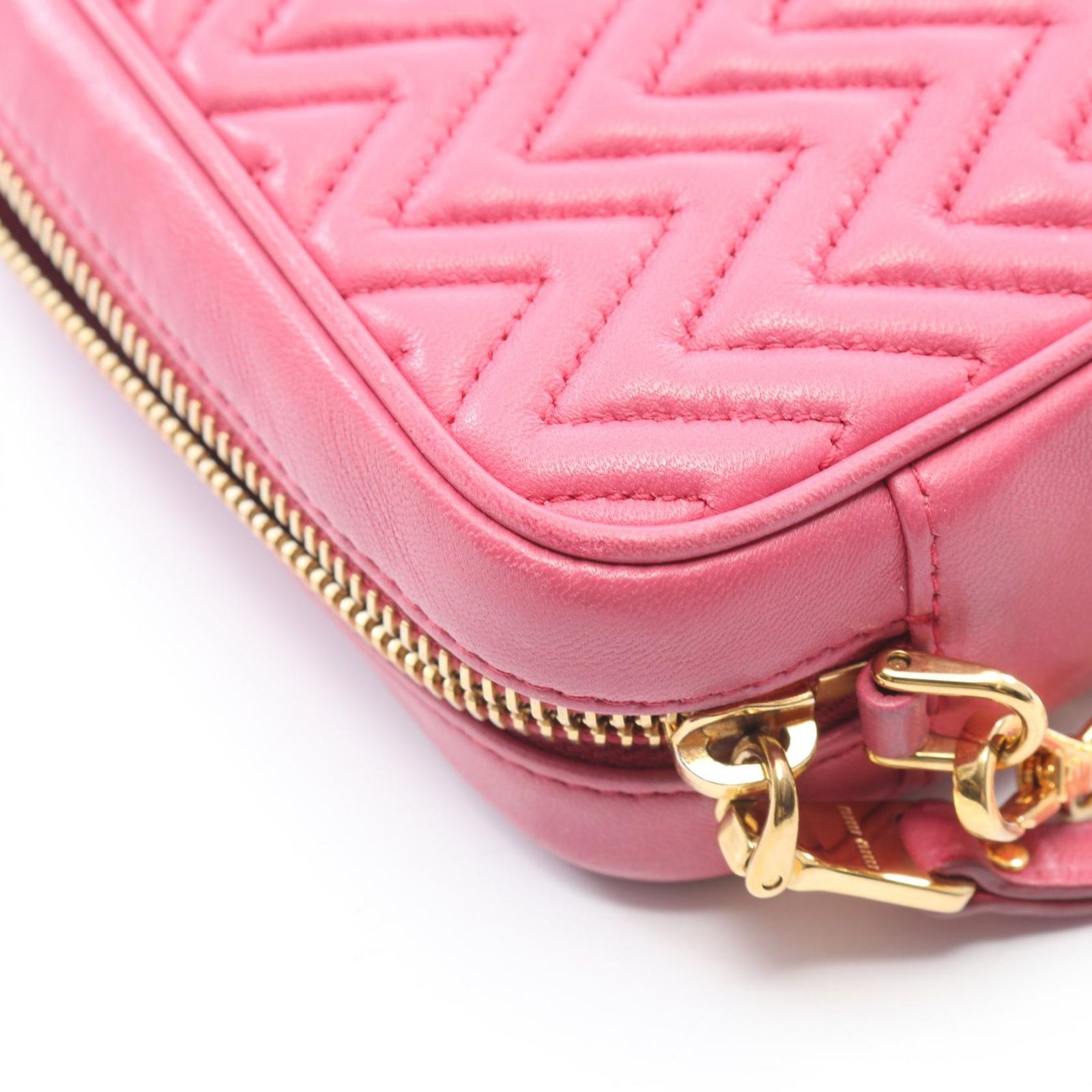 ミュウ ミュウ Miu Miu ショルダーバッグ NAPPA IMPUNTURE 5DH039 ピンク レザー チェーンショルダー レディース Used A ミュウ ミュウ Miu Miu ショルダーバッグ NAPPA IMPUNTURE 5DH039 ピンク レザー チェーンショルダー レディース Used A