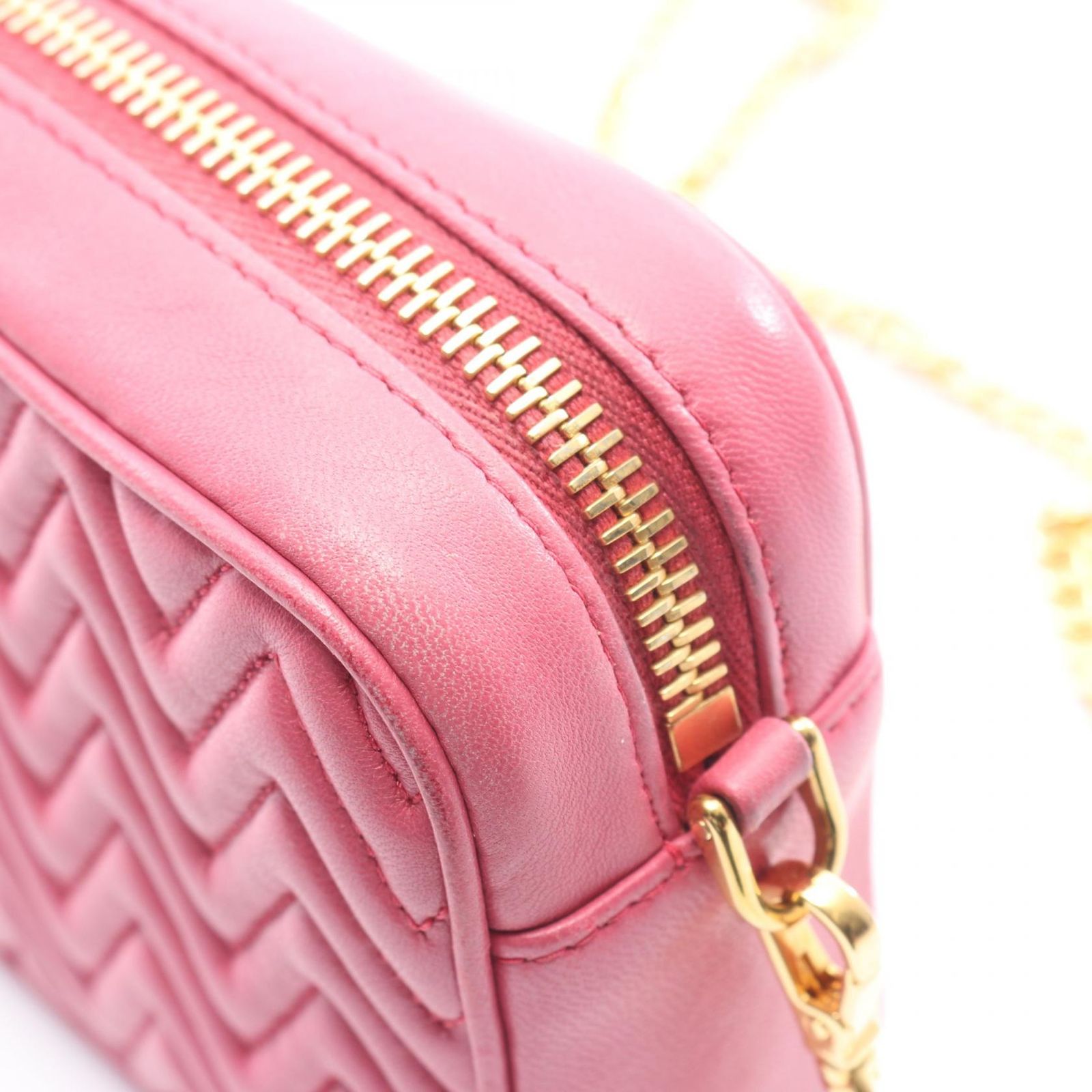 ミュウ ミュウ Miu Miu ショルダーバッグ NAPPA IMPUNTURE 5DH039 ピンク レザー チェーンショルダー レディース Used A ミュウ ミュウ Miu Miu ショルダーバッグ NAPPA IMPUNTURE 5DH039 ピンク レザー チェーンショルダー レディース Used A