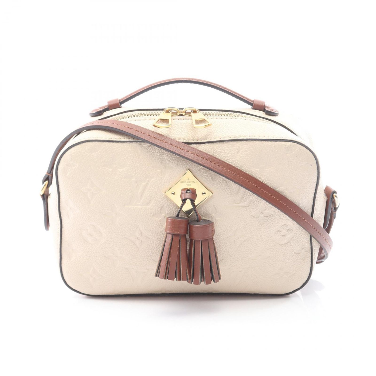 ルイ・ヴィトン LOUIS VUITTON ショルダーバッグ サントンジュ 2WAY M44597 クレーム/カラメル レザー サントンジュ レディース Used B