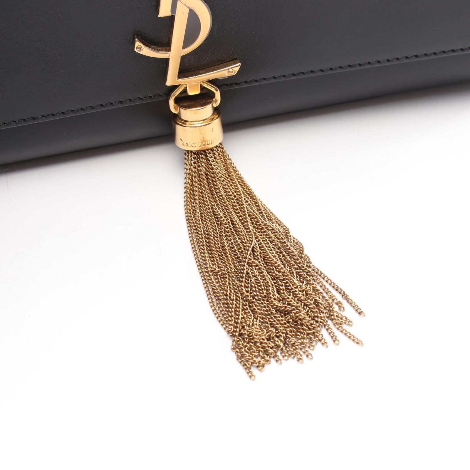 サンローランパリ SAINT LAURENT PARIS ショルダーバッグ ケイト モノグラム 354119 ブラック レザー ケイト タッセル ミディアム レディース Used A
