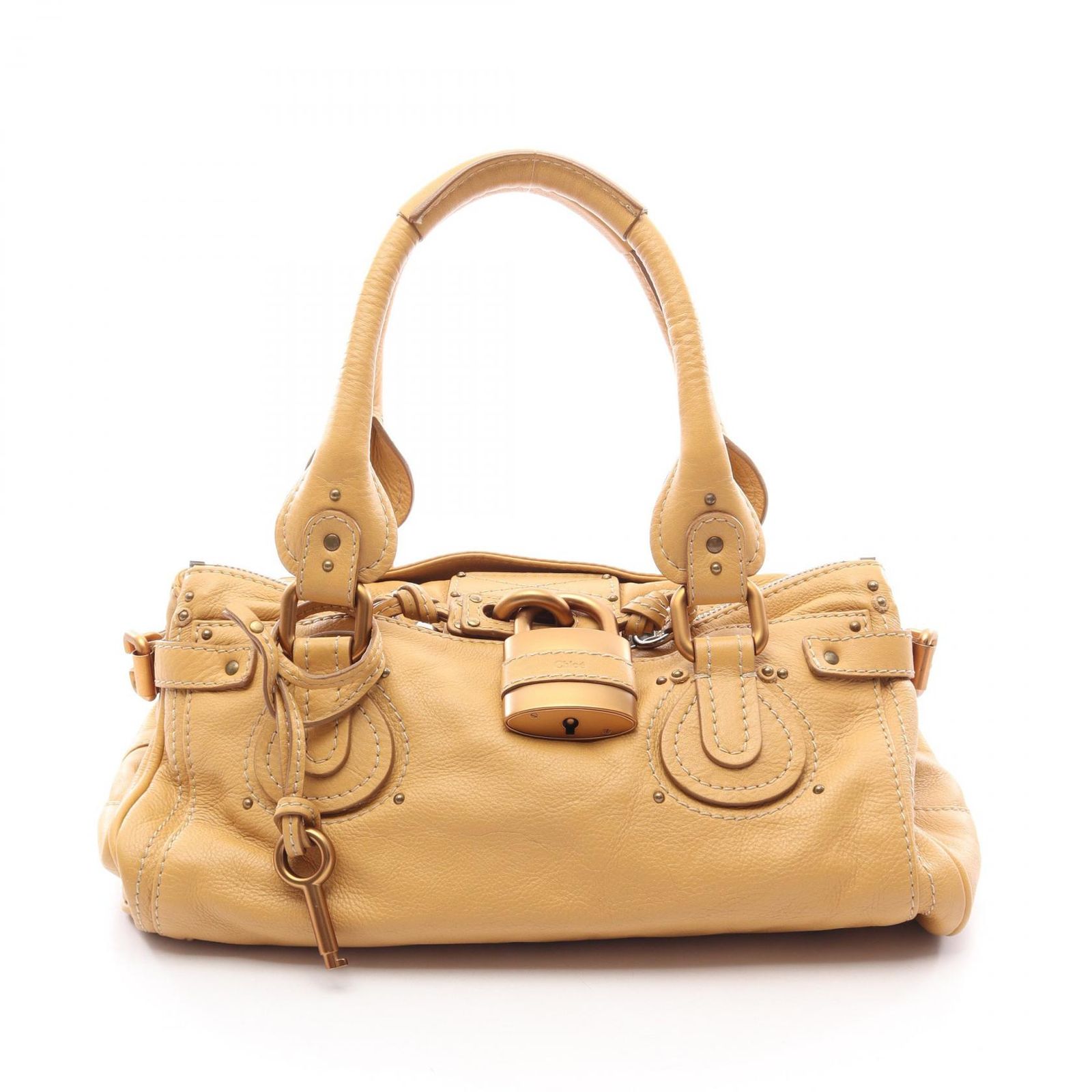 クロエ Chloe ハンドバッグ パディントン ベージュ レザー パディントン ミディアム レディース Used A