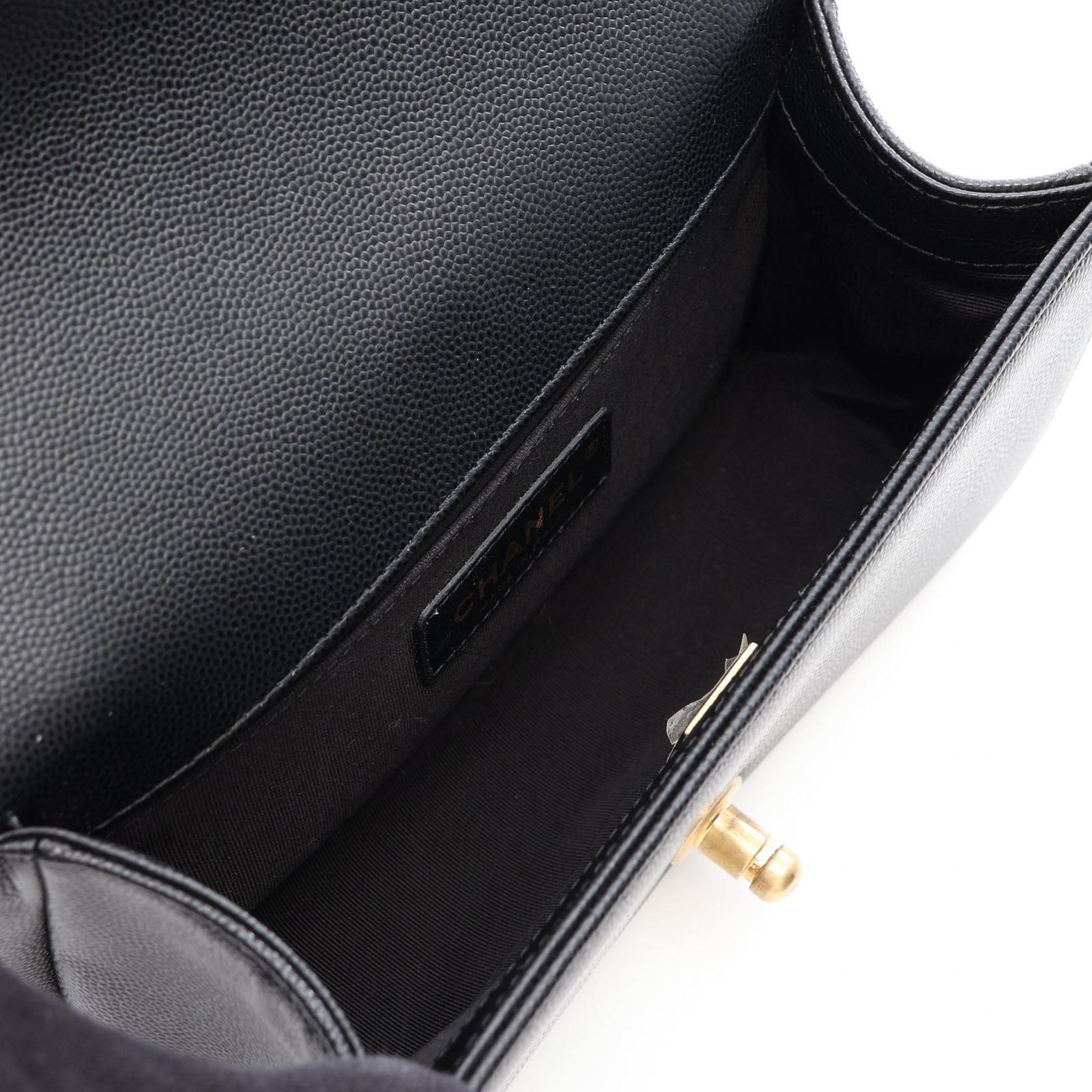 シャネル CHANEL ショルダーバッグ ボーイシャネル スモール A67085 ブラック キャビアスキン(グレインドカーフ) ボーイシャネル スモール チェーンショルダー