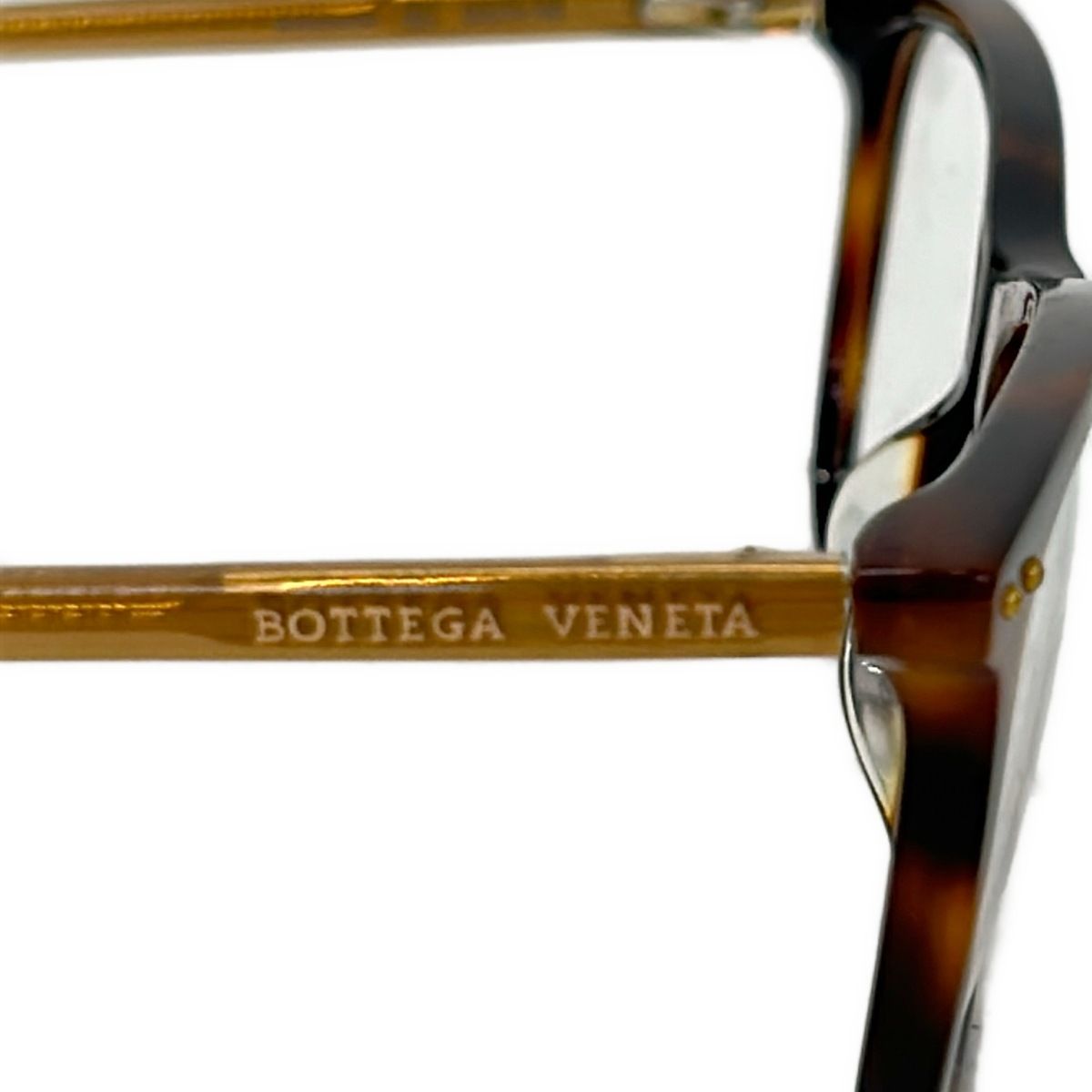 BOTTEGA VENETA(ボッテガヴェネタ) メガネ - BV0230OA クリア×ダークブラウン×ブラウン