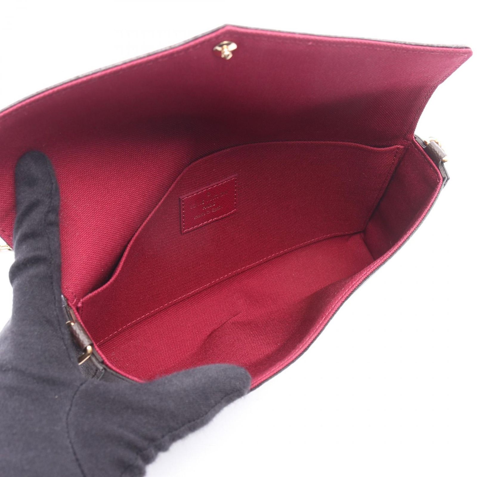 ルイ・ヴィトン LOUIS VUITTON ショルダーバッグ ポシェット フェリシー モノグラム フューシャ M61276 PVCコーティングキャンバス レザー ポシェット・フェリシー