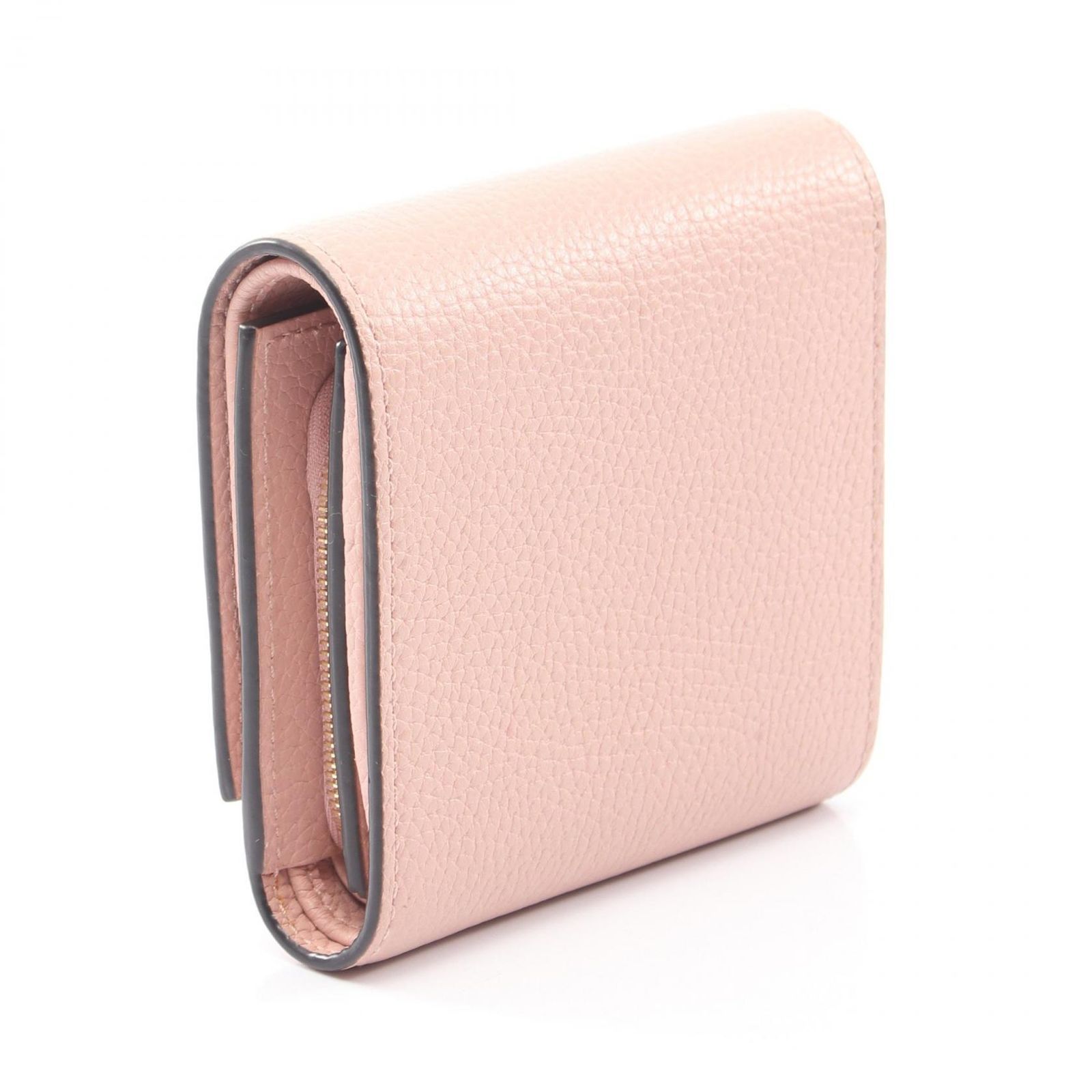 グッチ GUCCI 二つ折り財布 ホースビット 745981 ピンク レザー ホース
