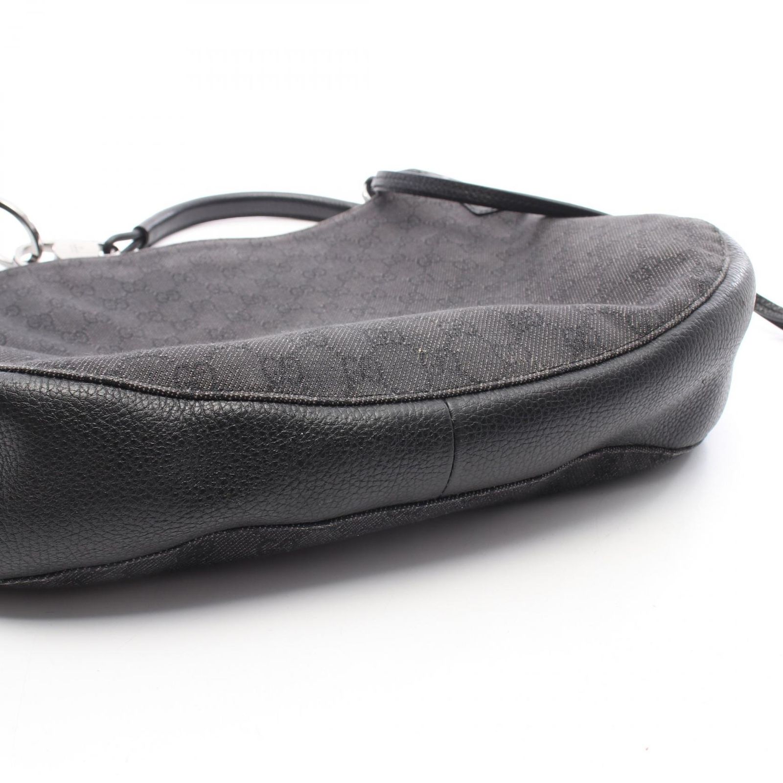 グッチ GUCCI ショルダーバッグ GG柄 179777 ブラック デニム レザー ショルダーバッグ レディース Used B グッチ GUCCI ショルダーバッグ GG柄 179777 ブラック デニム レザー ショルダーバッグ レディース Used B