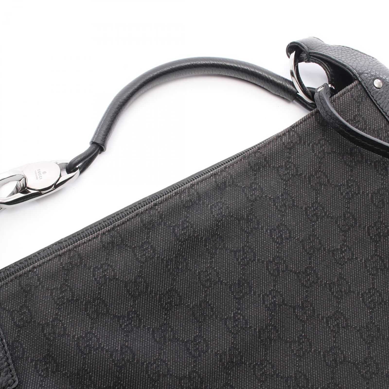 グッチ GUCCI ショルダーバッグ GG柄 179777 ブラック デニム レザー ショルダーバッグ レディース Used B グッチ GUCCI ショルダーバッグ GG柄 179777 ブラック デニム レザー ショルダーバッグ レディース Used B