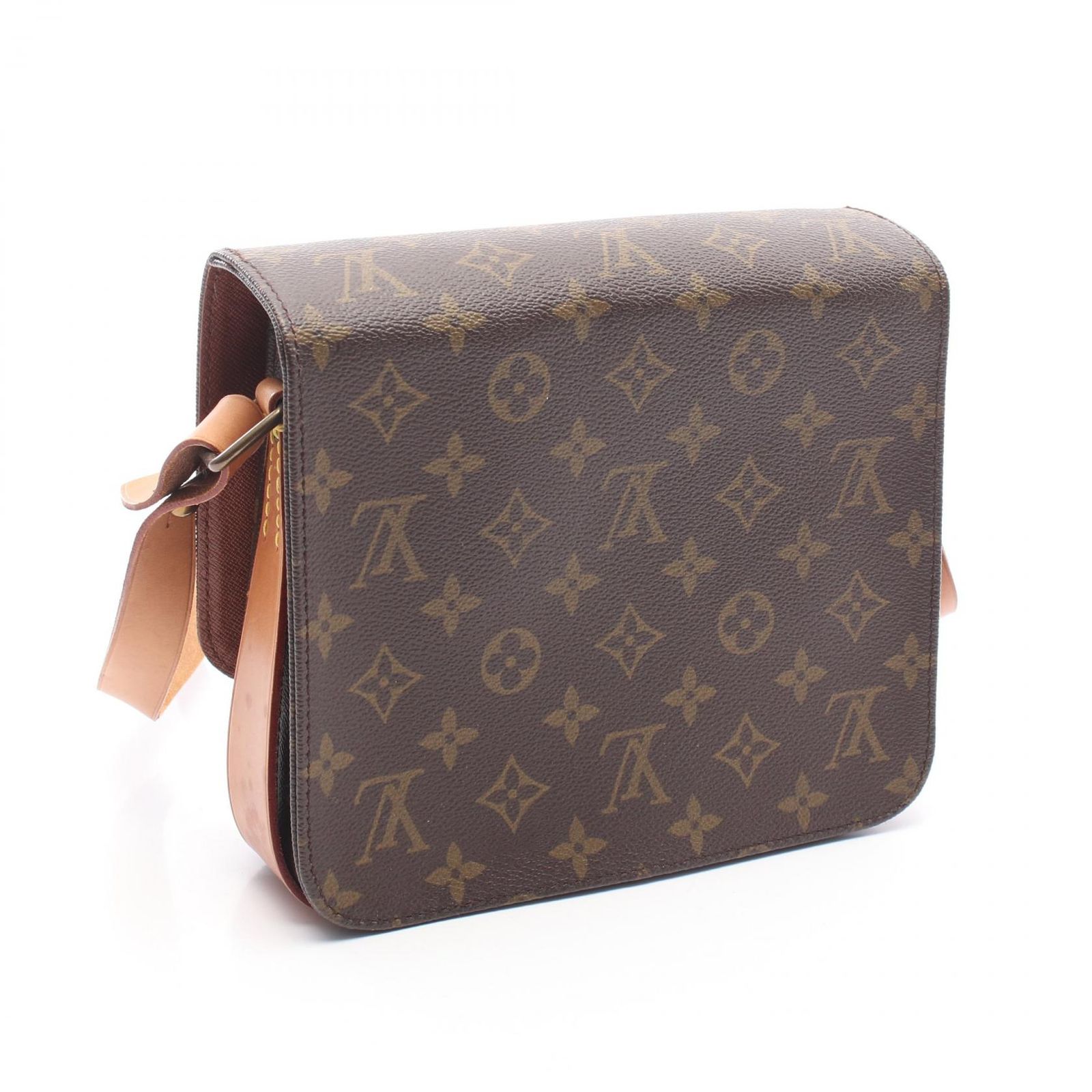 ルイ・ヴィトン LOUIS VUITTON ショルダーバッグ カルトシエールMM モノグラム M51253 PVCコーティングキャンバス レザー カルトシエーMM レディース Used B