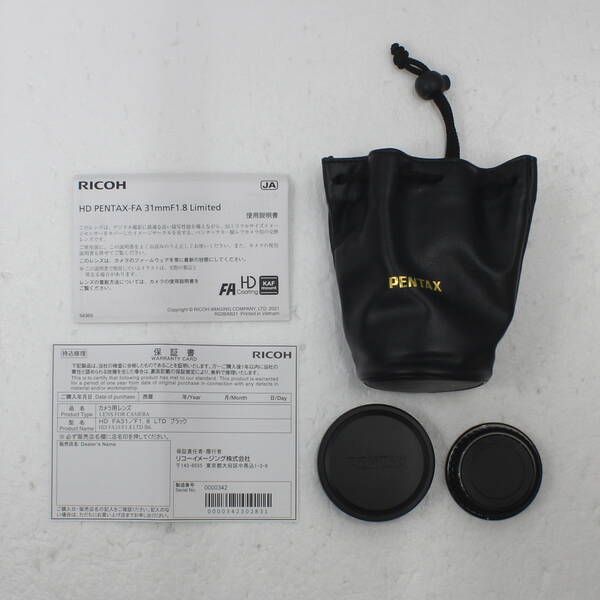 ソフマップ 〔展示品〕 HD PENTAX-FA 31mm F1.8 Limited ブラック【262】