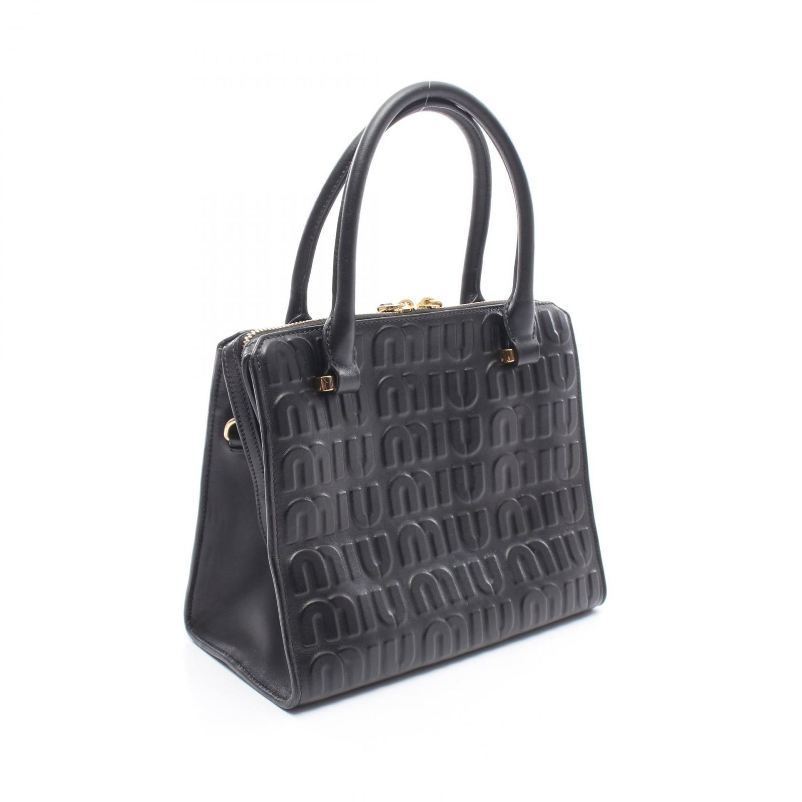 ミュウ ミュウ Miu Miu ハンドバッグ エンボスロゴ 2WAY 5BB111 