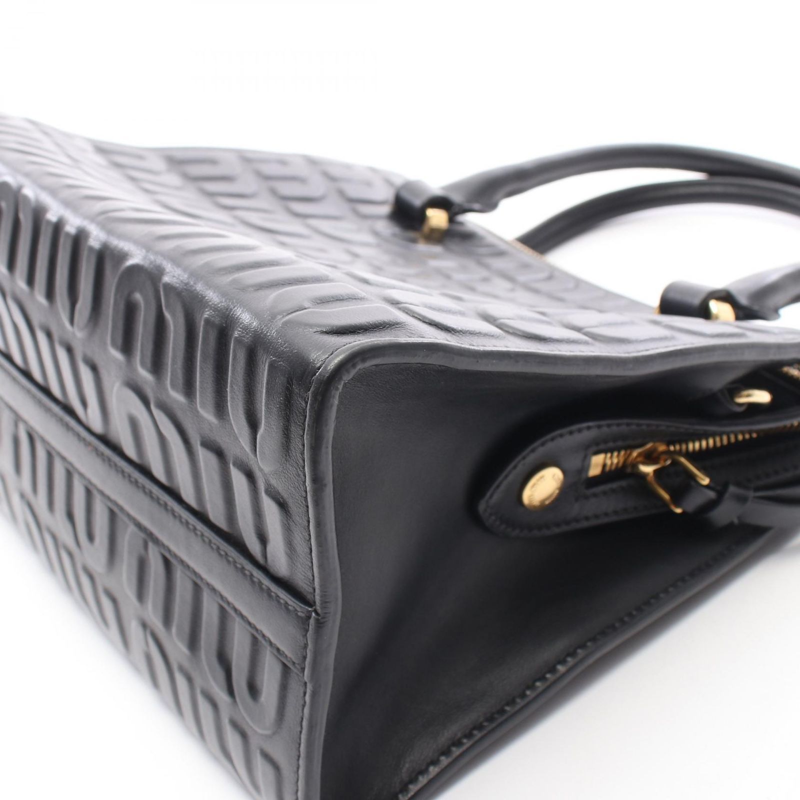 ミュウ ミュウ Miu Miu ハンドバッグ エンボスロゴ 2WAY 5BB111 