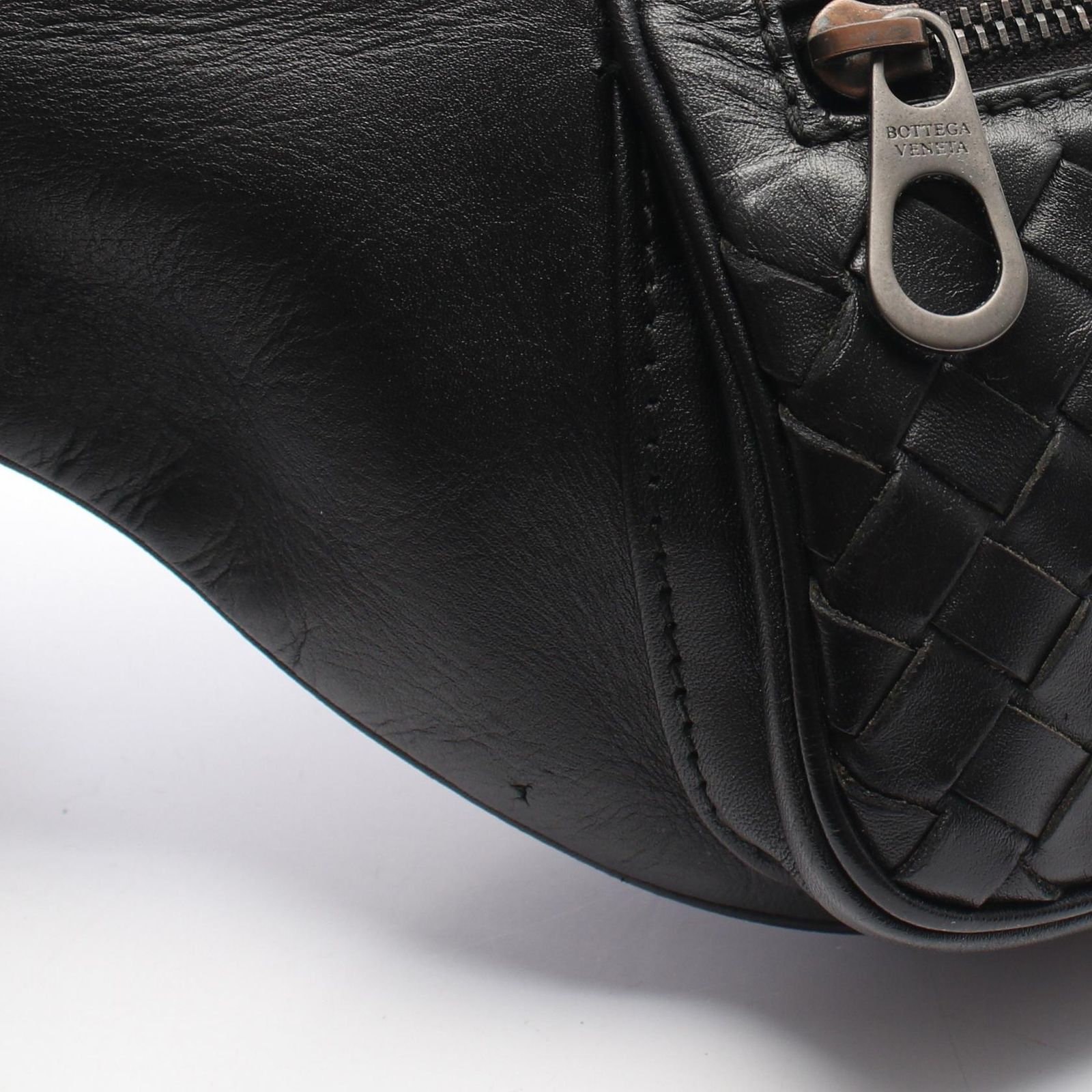 ボッテガヴェネタ BOTTEGA VENETA ウエストバッグ ボディバッグ イントレチャート 222310 ブラック レザー イントレチャート ベルトバッグ ユニセックス Used A ボッテガヴェネタ BOTTEGA VENETA ウエストバッグ ボディバッグ イントレチャート 222310 ブラック レザー イントレチャート ベルトバッグ ユニセックス Used A