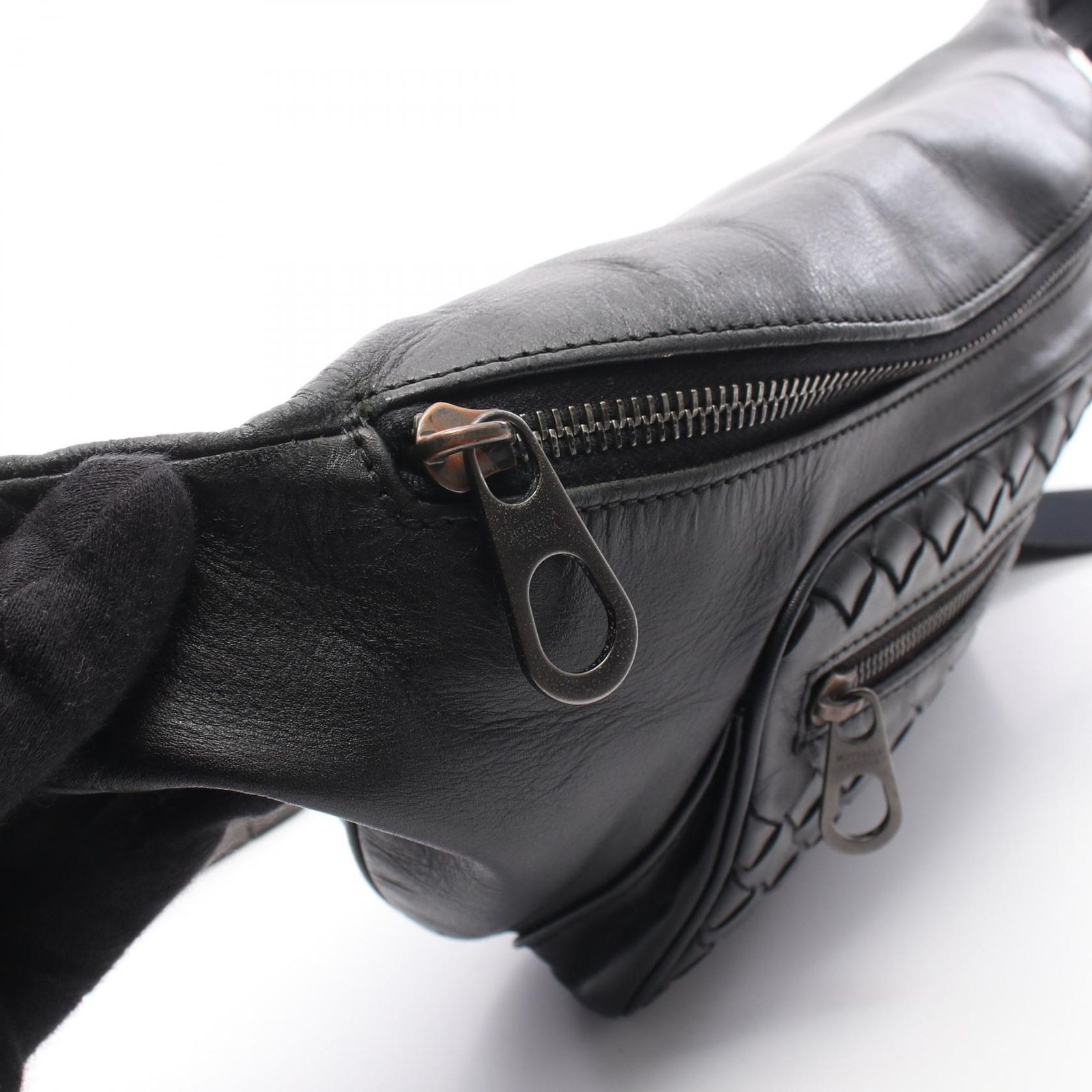 ボッテガヴェネタ BOTTEGA VENETA ウエストバッグ ボディバッグ イントレチャート 222310 ブラック レザー イントレチャート ベルトバッグ ユニセックス Used A ボッテガヴェネタ BOTTEGA VENETA ウエストバッグ ボディバッグ イントレチャート 222310 ブラック レザー イントレチャート ベルトバッグ ユニセックス Used A