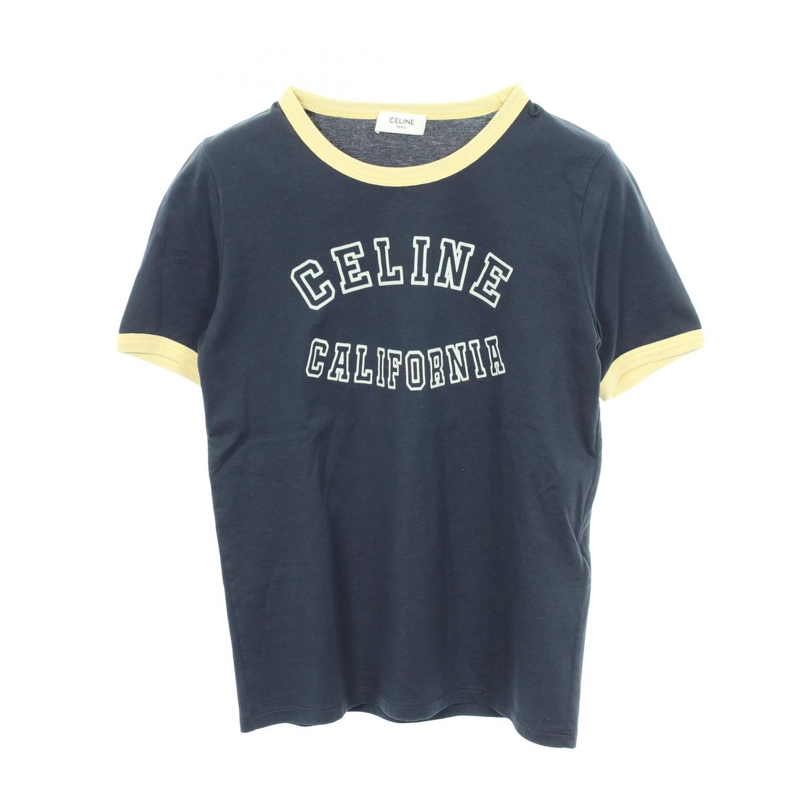 セリーヌ CELINE 半袖Tシャツ 70'S CALIFORNIA フロッキーロゴ コットン カットソー レディース Used A