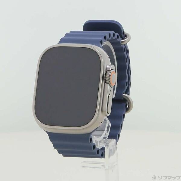 ソフマップ 〔中古品〕 Apple Watch Ultra 3 GPS + Cellular 49mm ナチュラルチタニウムケース アンカーブルーオーシャンバンド【258】