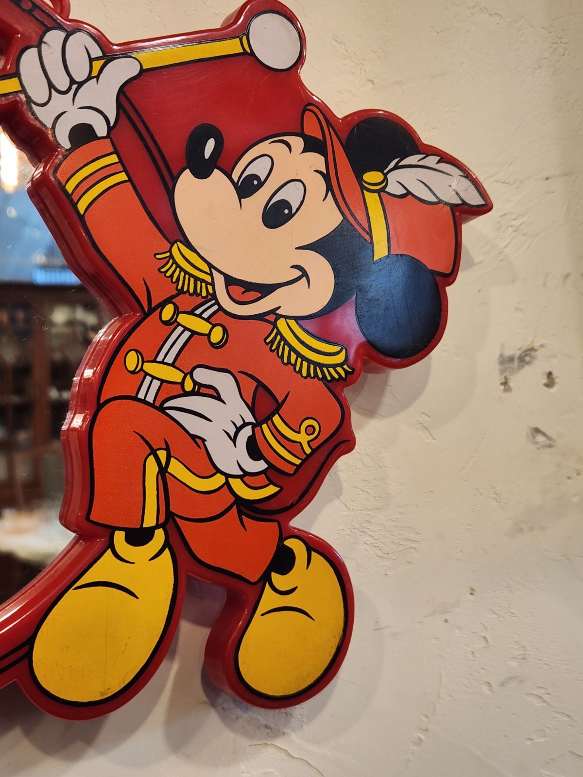 当時物】昭和レトロ ディズニー ミッキー プルート 壁掛けミラー 鏡