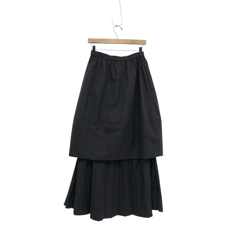 極美品✨25SS ナゴンスタンス レイヤードスカート プリーツ S ブラック 2025SS nagonstans ナゴンスタンス layered skirt レイヤードスカート