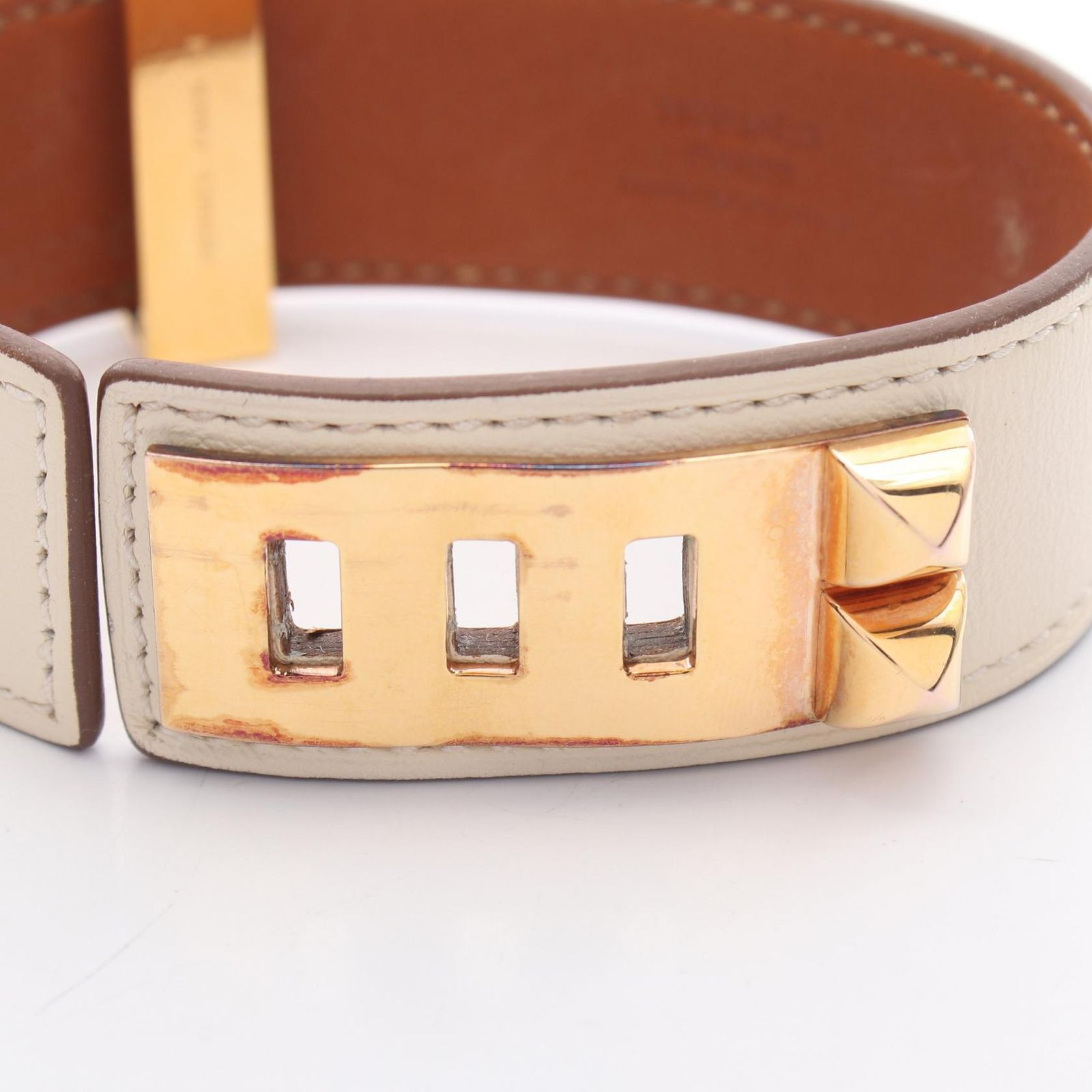 エルメス HERMES バングル コリエドシアン24 GP(ゴールドメッキ) レザー コリエ・ド・シアン レディース Used B エルメス HERMES バングル コリエドシアン24 GP(ゴールドメッキ) レザー コリエ・ド・シアン レディース Used B