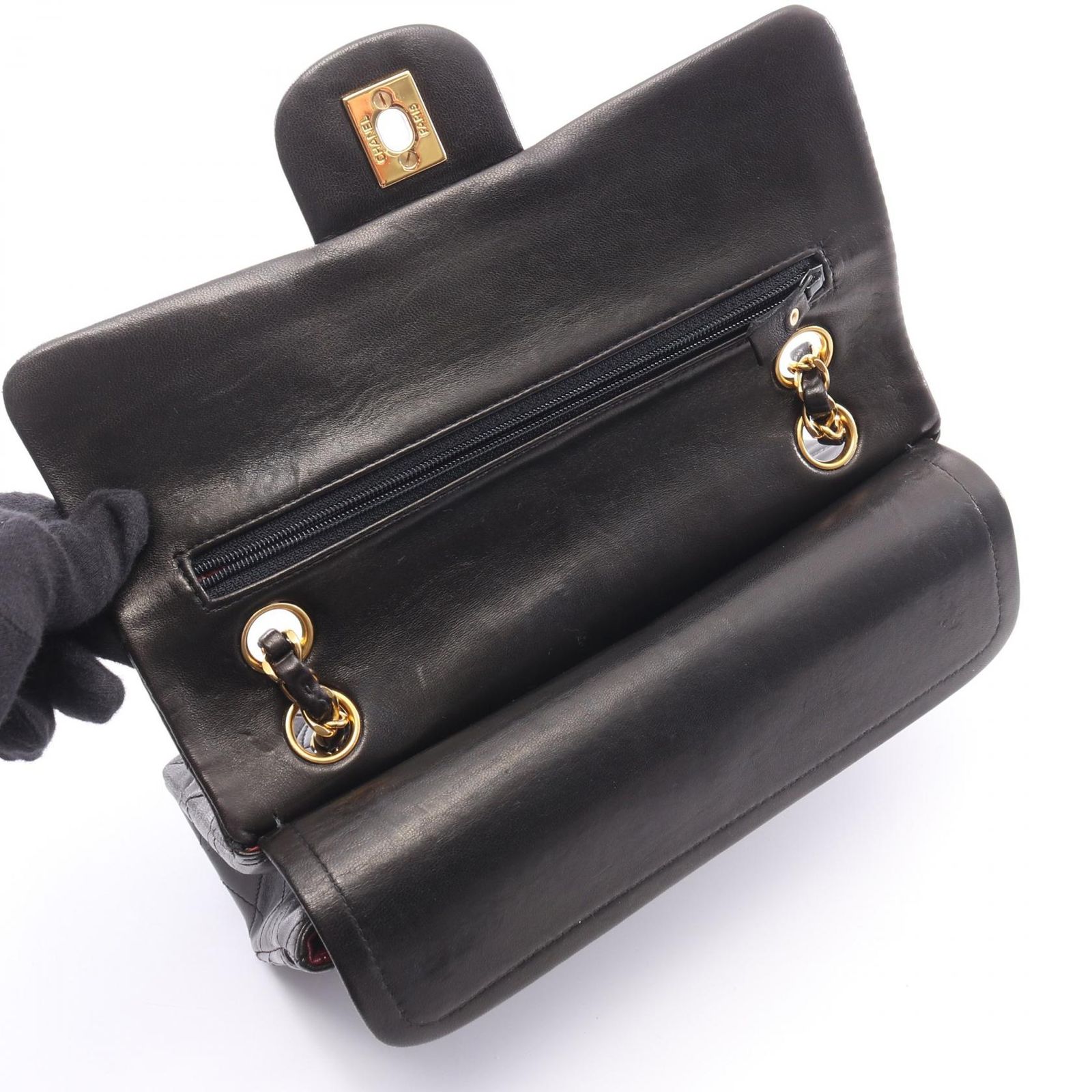 シャネル CHANEL ショルダーバッグ マトラッセ Wフラップ ブラック ラムスキン(羊革) マトラッセ ダブルフラップ チェーンショルダー レディース Used B シャネル CHANEL ショルダーバッグ マトラッセ Wフラップ ブラック ラムスキン(羊革) マトラッセ ダブルフラップ チェーンショルダー レディース Used B