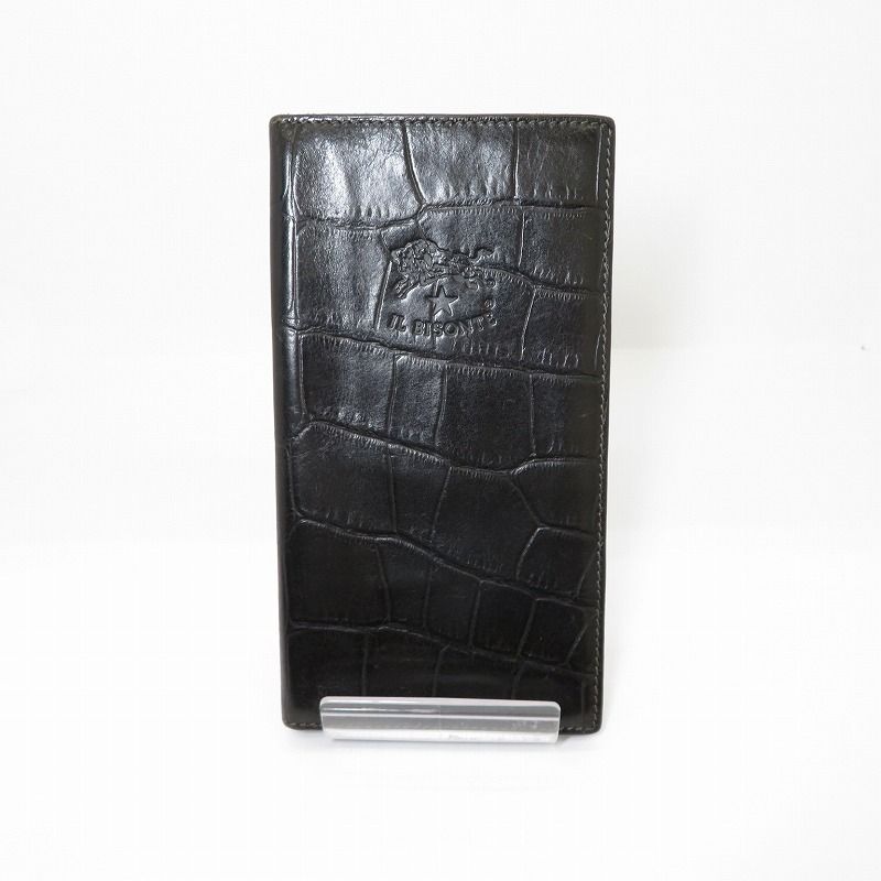 瀬戸大橋店】 中古 IL BISONTE | イルビゾンテ 長財布 型押しロング
