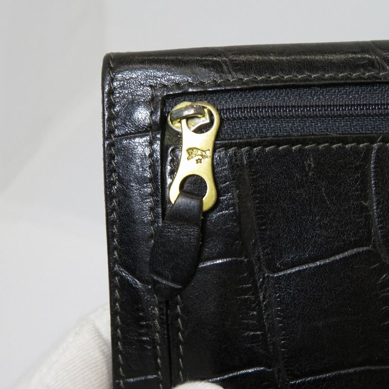 瀬戸大橋店】 中古 IL BISONTE | イルビゾンテ 長財布 型押しロング
