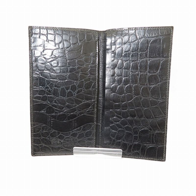 【瀬戸大橋店】 中古 IL BISONTE | イルビゾンテ 長財布 型押しロングウォレット 5402306040 ブラック 【124】 瀬戸大橋店】 中古 IL BISONTE | イルビゾンテ 長財布 型押しロング