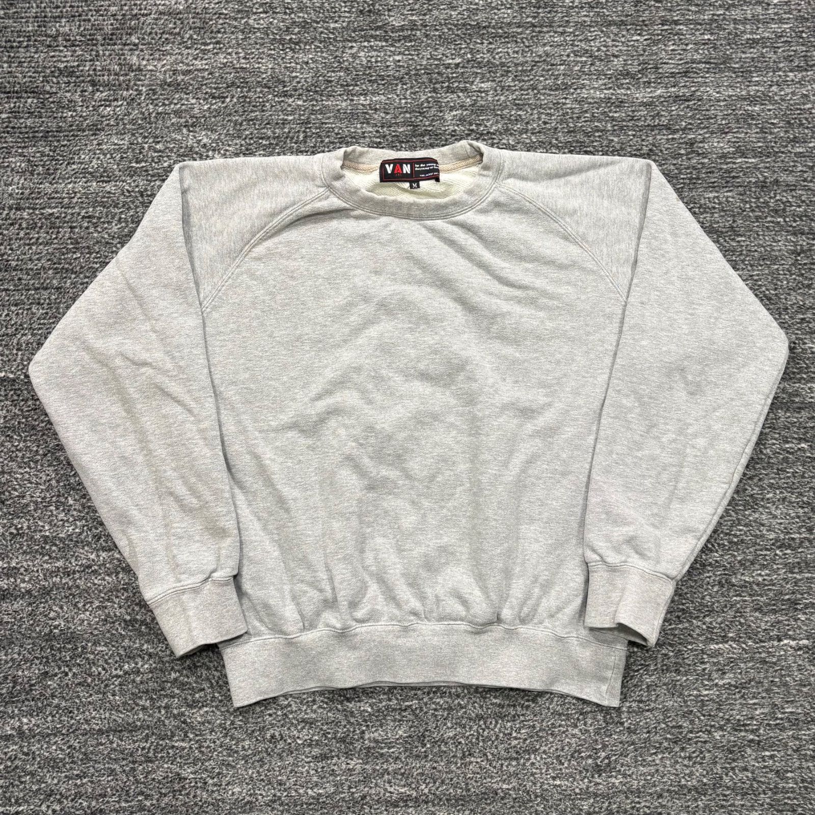VAN JAC ロゴ ラグランスウェット グレー M VAN Jacket ヴァン 