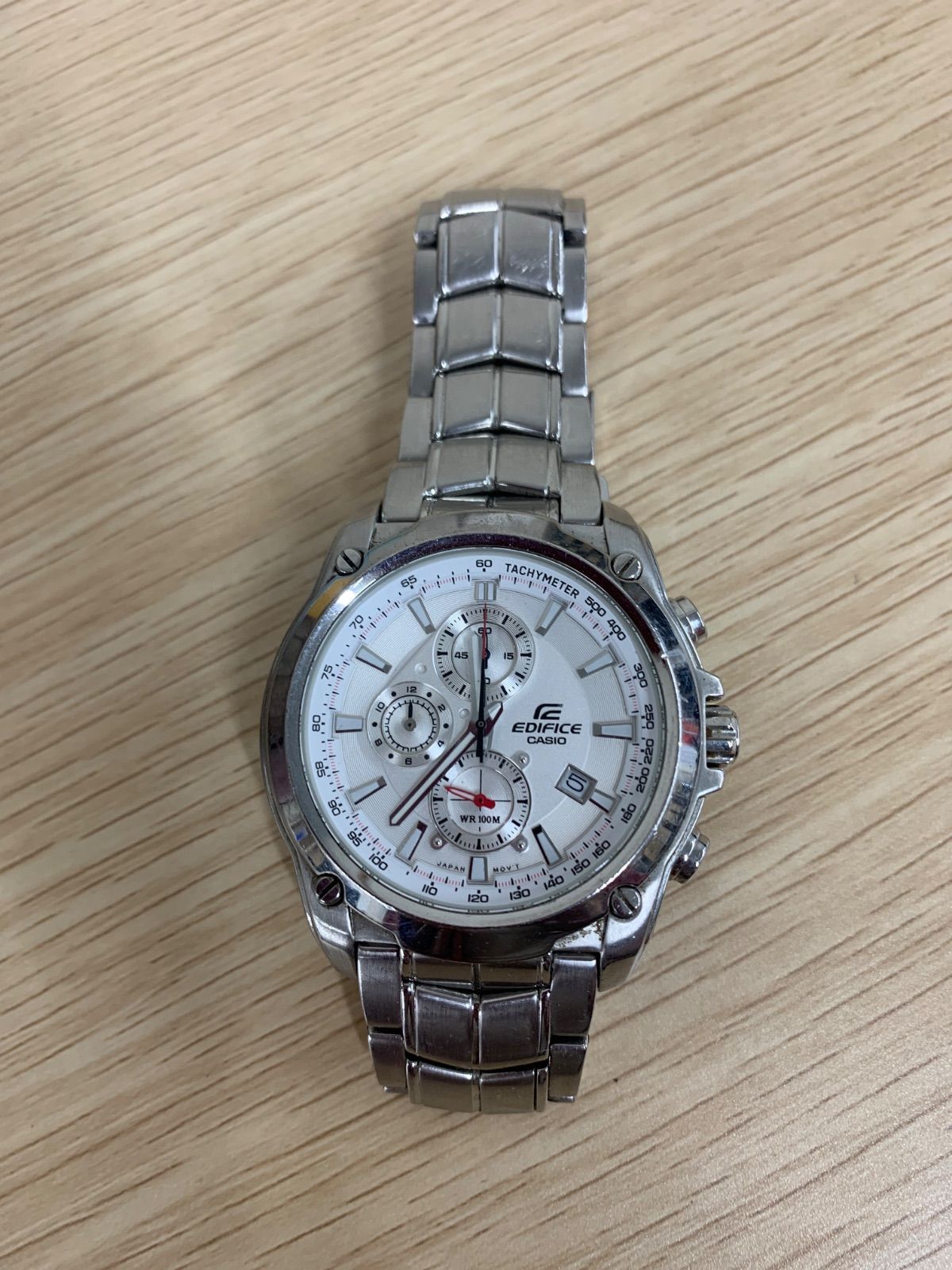 ％ 【不動品】EDIFICE エディフィス　CASIO カシオ　クロノグラフ 腕時計 【時計3】【9】