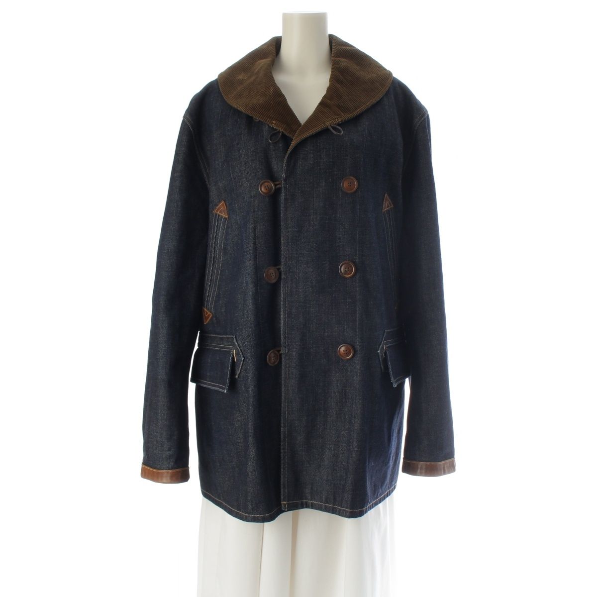 ダブルアールエル DENIM RANCH COAT デニム ランチコート アウター インディゴ XL【中古】