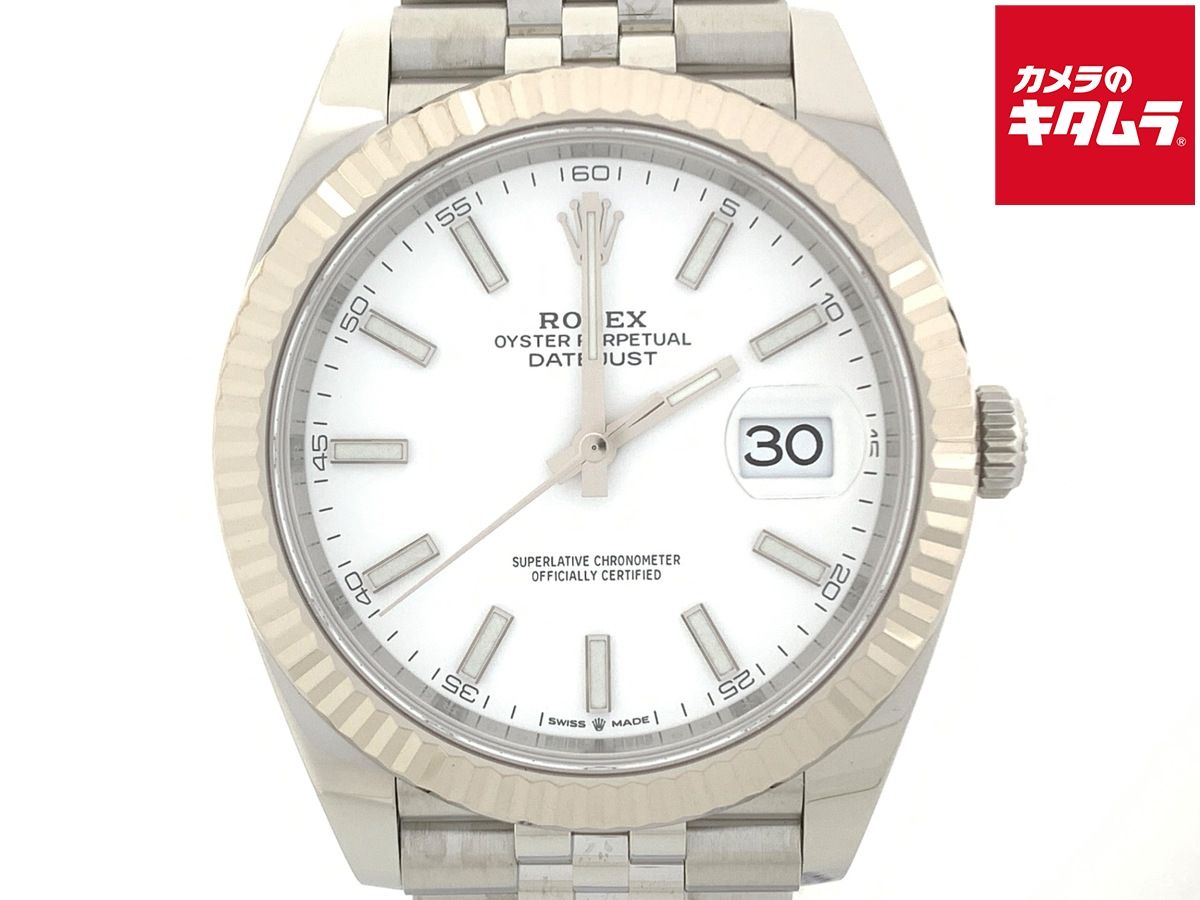 【中古】 【良品】 ロレックス(ROLEX) デイトジャスト 41 ホワイト 126334 ステンレス/ホワイトゴールド JB