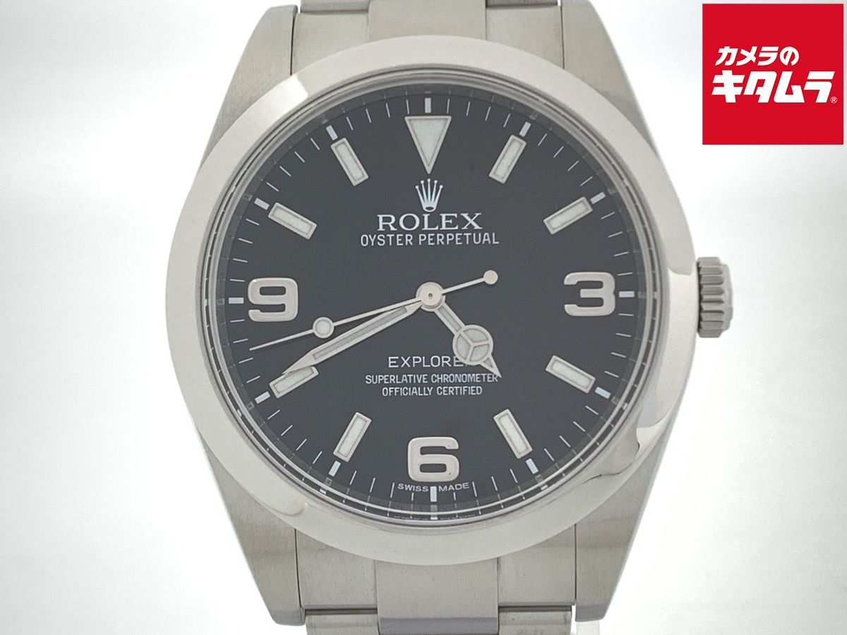 【中古】 【良品】 ロレックス(ROLEX) エクスプローラーI ブラック 214270 ステンレス ブラックアウト