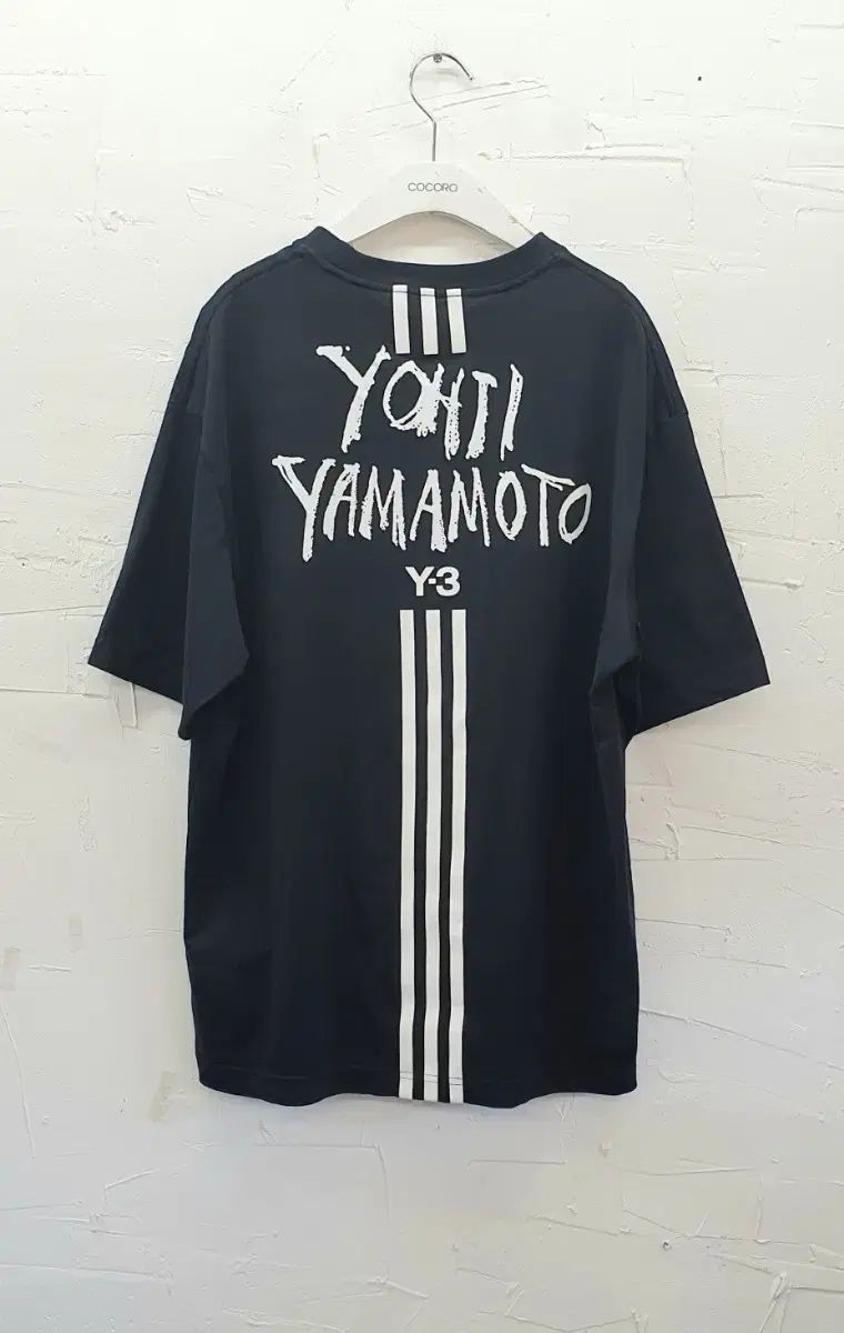Y-3 YOHJI YAMAMOTO ヨウジヤマモト シグネチャー グラフィック ロゴ 半袖 Tシャツ L