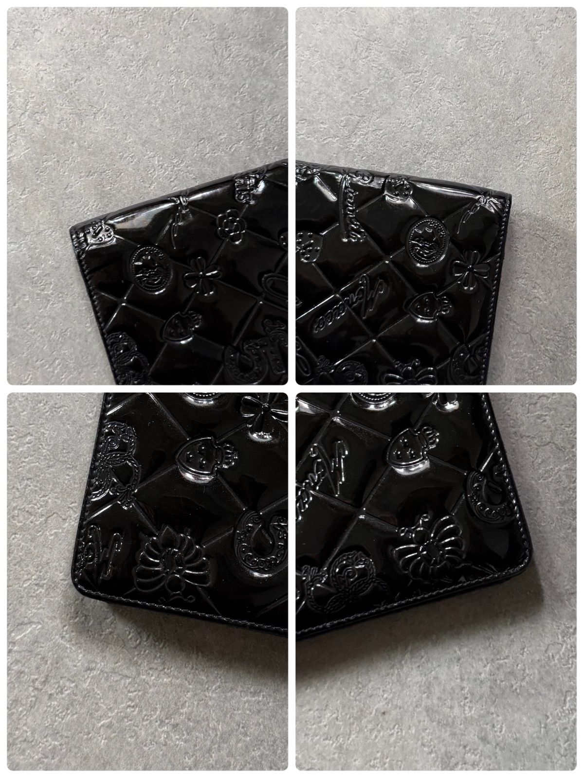 CHANEL シャネル アイコン ココマーク パテントレザー 二つ折り長財布