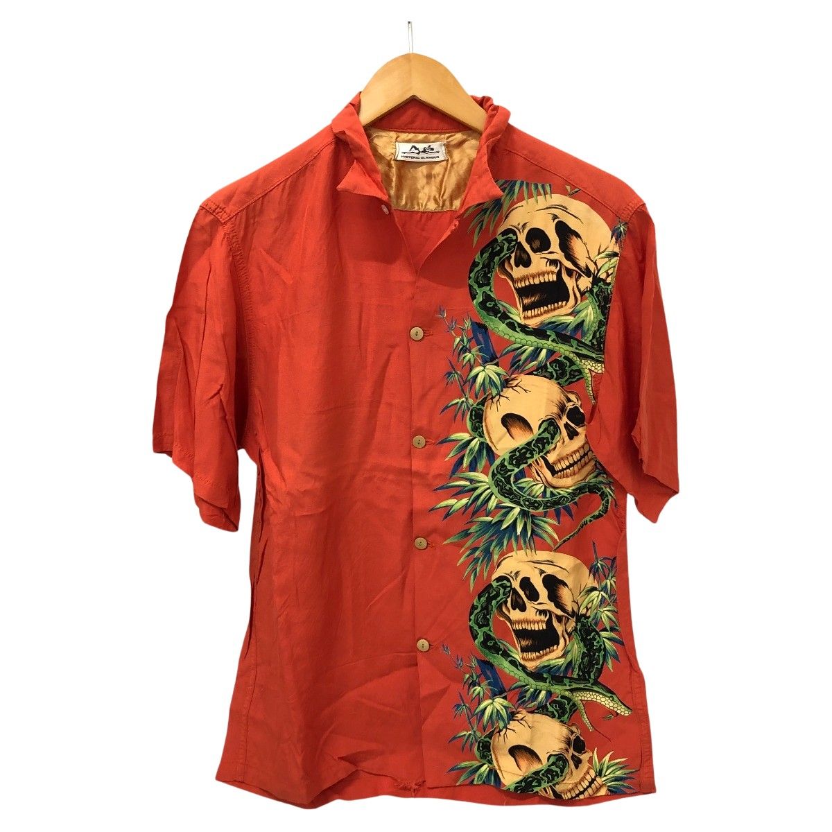 Hysteric Glamour ヒステリックグラマー シャツ アロハシャツ FREEサイズ 古着 2AH-6835 オレンジ