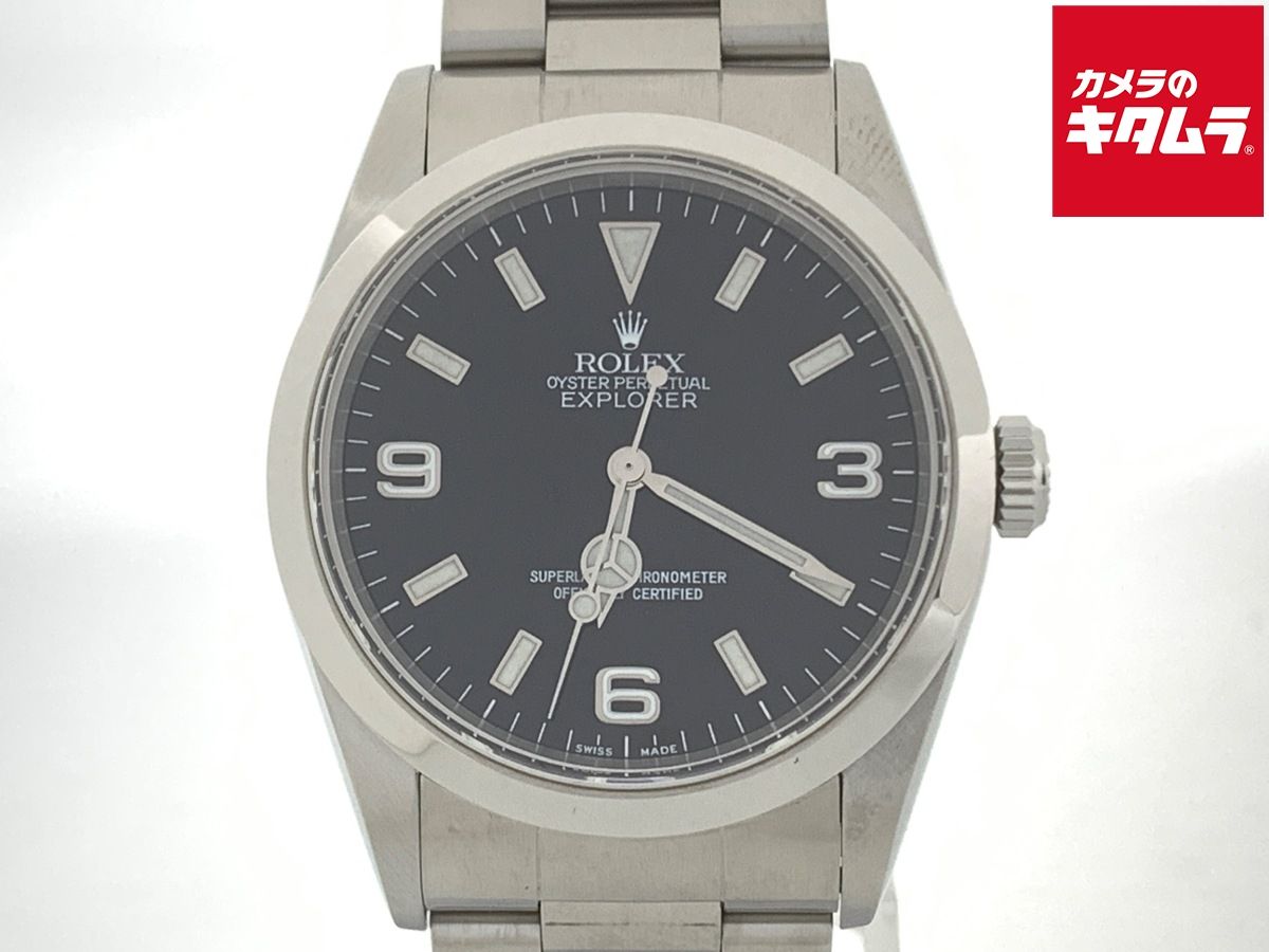 【中古】 【美品】 ロレックス(ROLEX) エクスプローラーI ブラック 14270 ステンレス