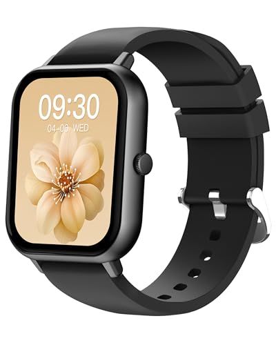 MONOMAM Classic スマートウォッチ レディース iphone対応 アンドロイド対応 小さめ バンド幅20mm メンズ 活動量計 Line 着信通知 母の日 (BLACK)e 4329fc86