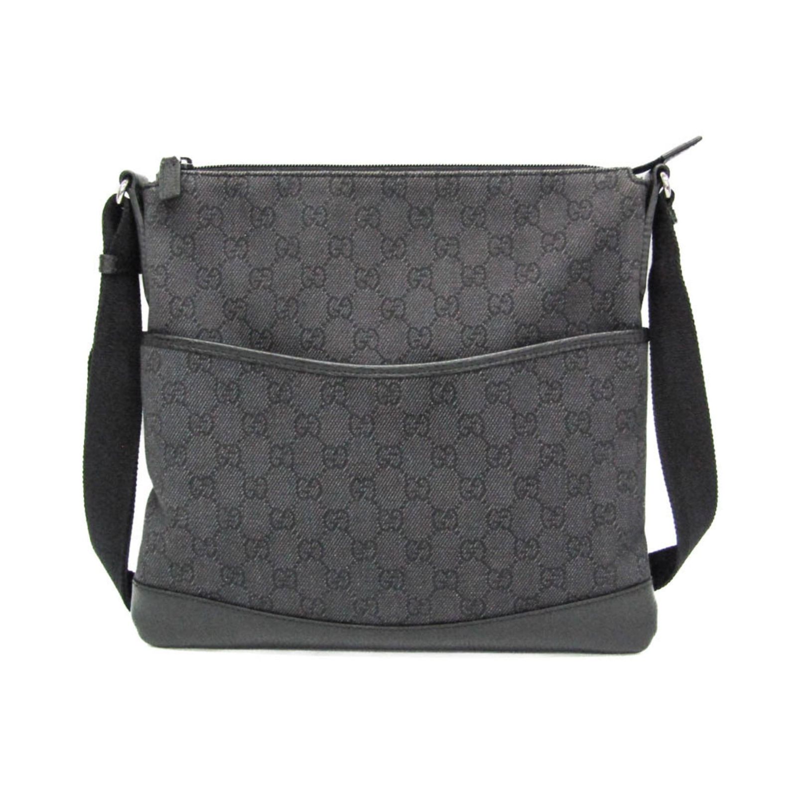 グッチ(Gucci) GGキャンバス 509635 レディース,メンズ GGキャンバス,レザー メッセンジャーバッグ,ショルダーバッグ ブラック