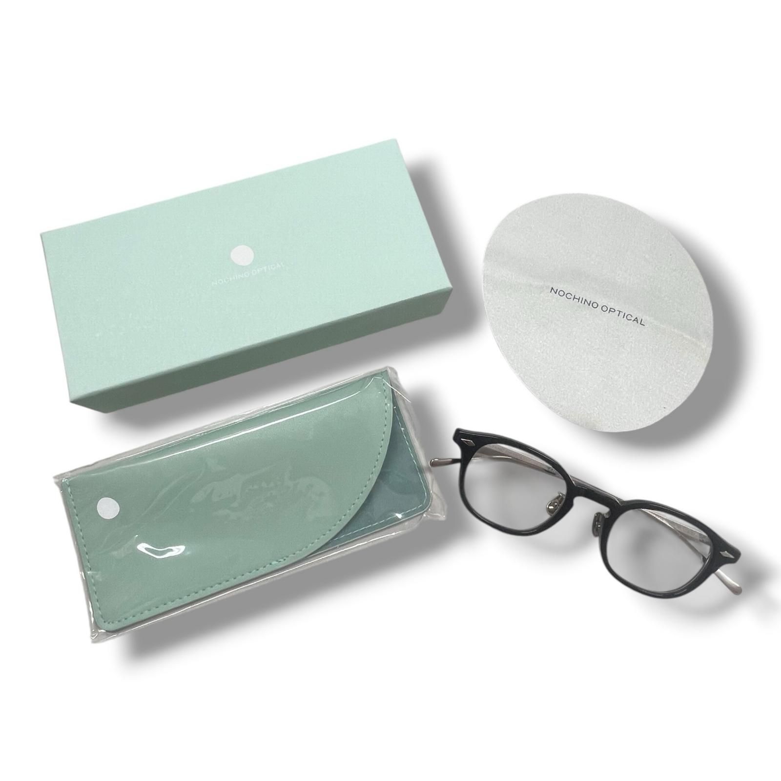 参考上代41800円 未使用 NOCHINO OPTICAL JIFUSAN #1. ジフサン サングラス 調光 ノチノオプティカル NOCHINO-N7 ブラック 46/23/145 （16106M）