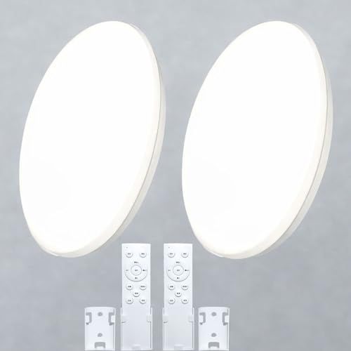 [2個入り]LEDシーリングライト 10畳 45w 4950lm 無段階調光調色リモコン付き 小型薄型器具 ledライト 常夜灯モード 天井照明 部屋照明 防塵器具 しーり んぐらいと電球色 昼光色 タイマー付き ライトメモリー機能 省エネ 530f79dd