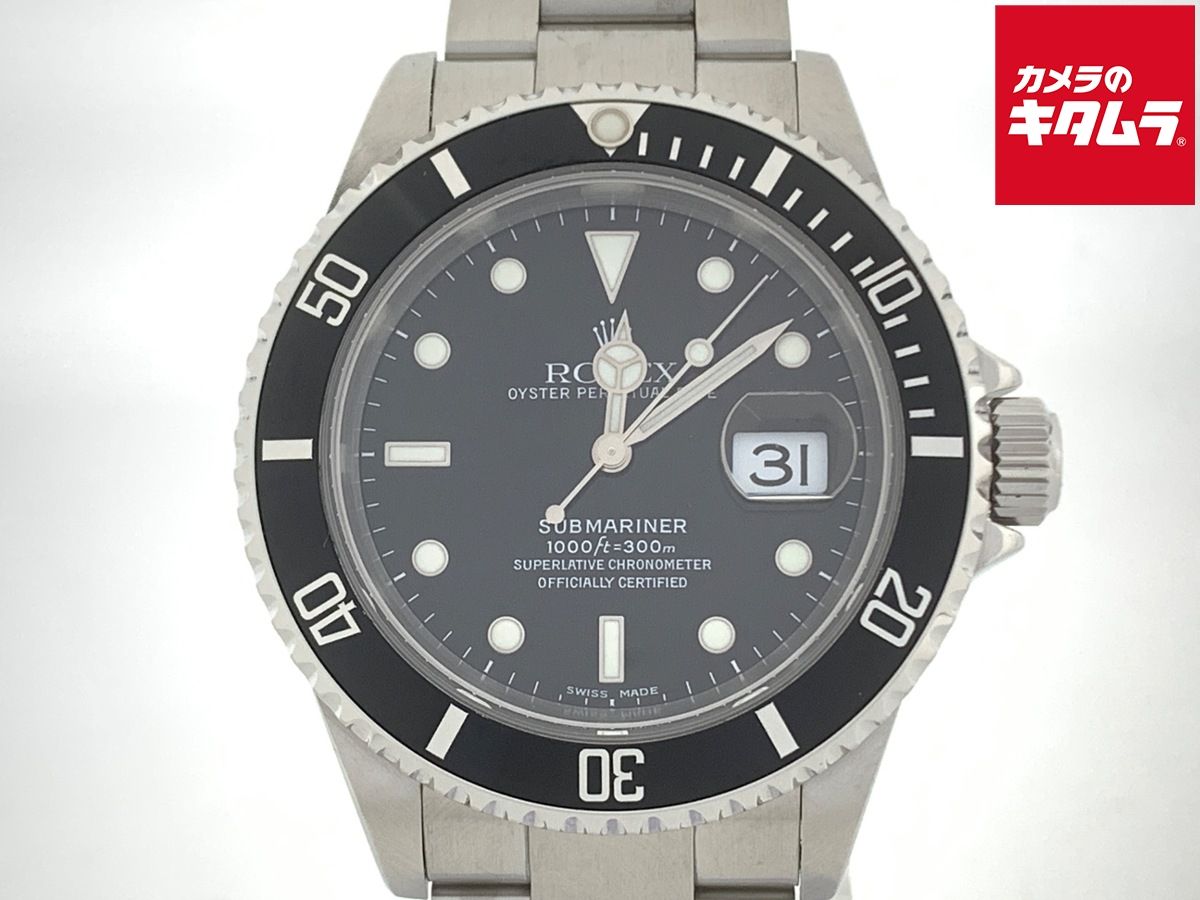 【中古】 【良品】 ロレックス(ROLEX) サブマリーナー デイト ブラック 16610 ステンレス クロノメーター表記