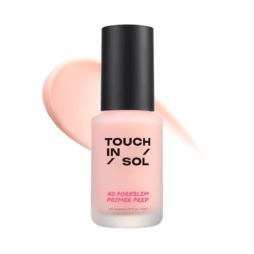 TOUCH IN SOL No Poreblem プライマープレップ ? 保湿メイクアッププライマー、滑らかなマット仕上げ、軽やかな毛穴カバー効果でメイクの持続力を高める、韓国製フェイス用メイクアッププライマー（1.01 fl oz）t 7287b8eb