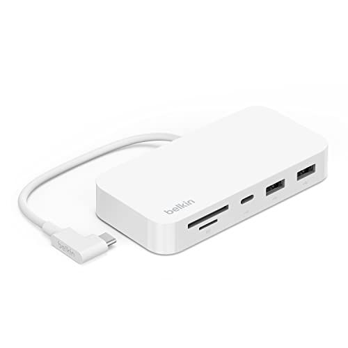 Belkin iMac専用 USB-Cハブ 6-in-1 背面マウント付き マルチポート USB-C3.2 USB-A3.2 1Gbpsイーサネットポート micro SD&SDカードスロット INC011btWHt ac0ab545