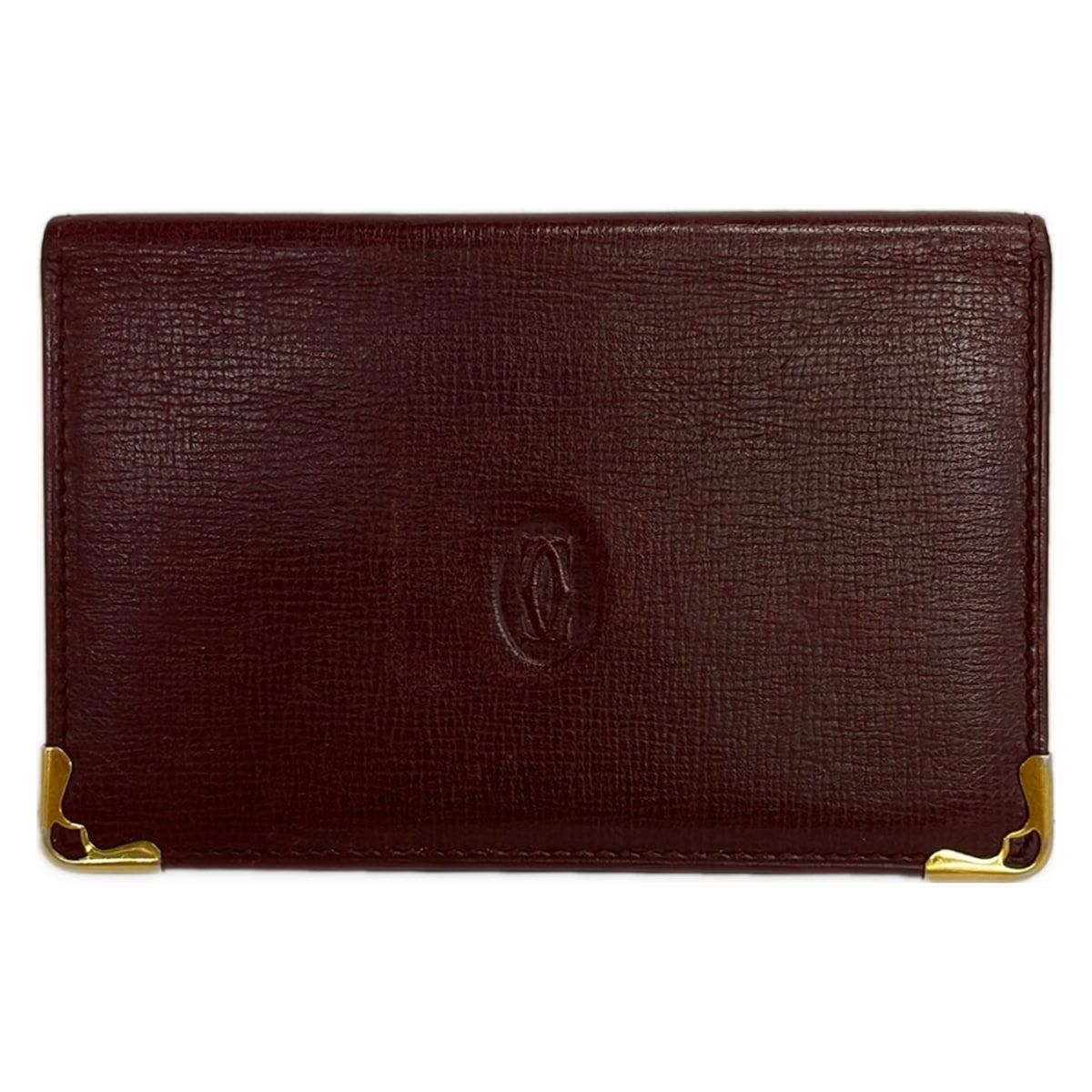 Cartier(カルティエ) パスケース美品 マストライン ボルドー×ゴールド レザー