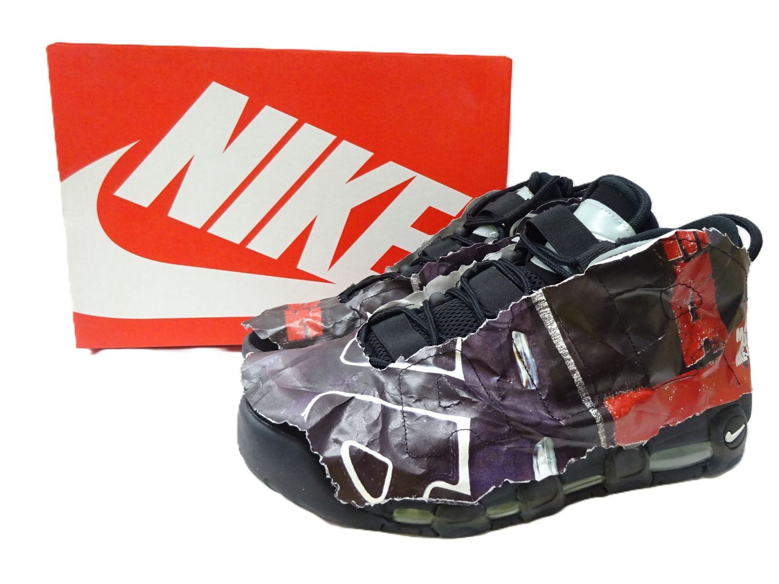 【未使用黒タグ付】NIKE ナイキ AIR MORE UPTEMPO 96 メイドユールック DJ4633-010 28.0cm ブラック