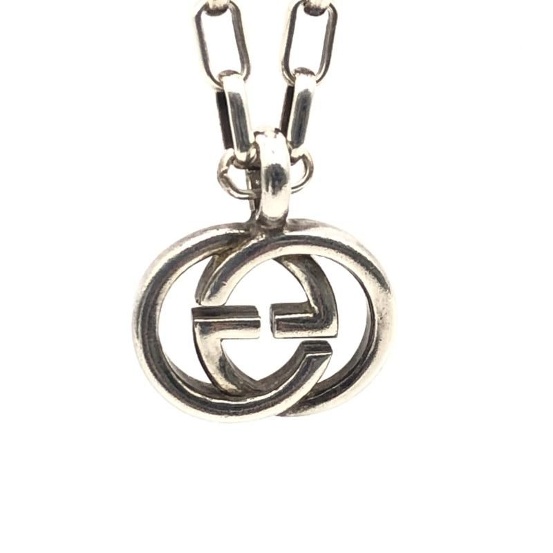 【中古】GUCCI インターロッキングGペンダント シルバー　グッチ[17]