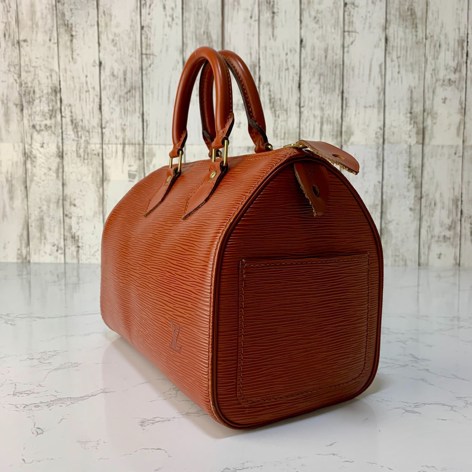 LOUIS VUITTON スピーディ 25 エピ ブラウン ハンドバッグ ミニ 