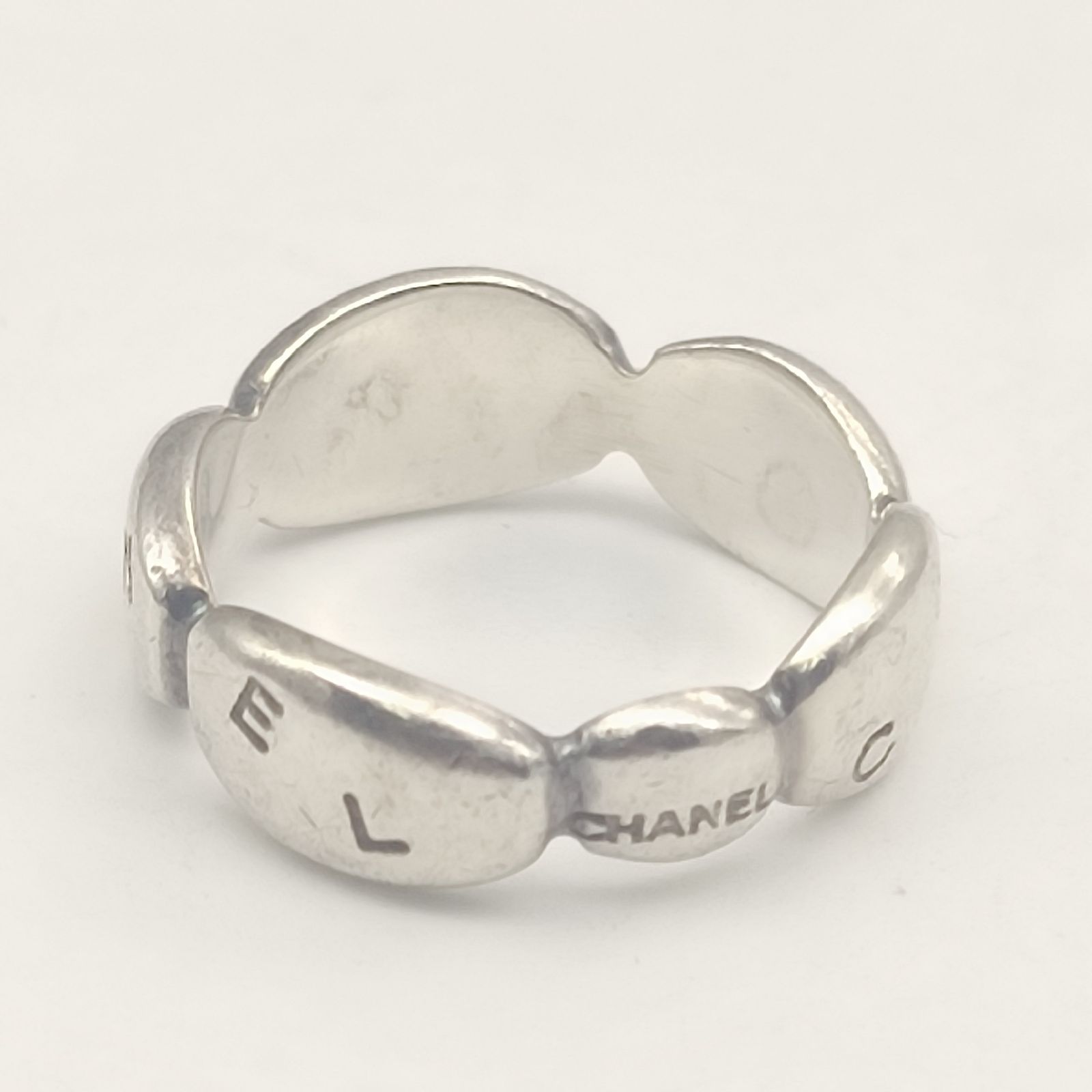 美品】CHANEL シャネル カメリアリング SILVER シルバー925 4.2g 8号
