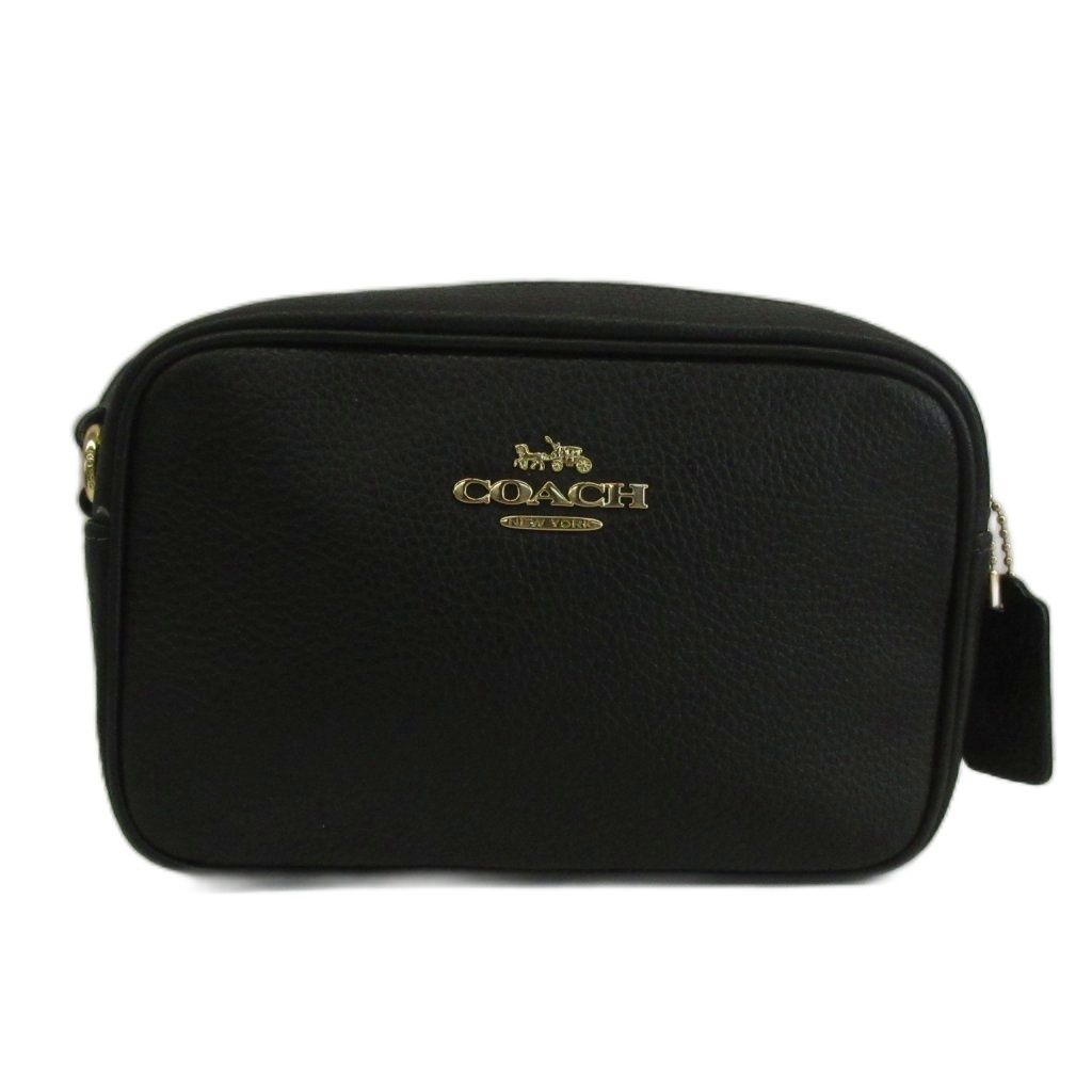 コーチ COACH ミニ ジェイミー カメラ バッグ ショルダーバッグ レザー ロゴ ゴールド金具 黒 ブラック CQ875 /XZ ■GY18